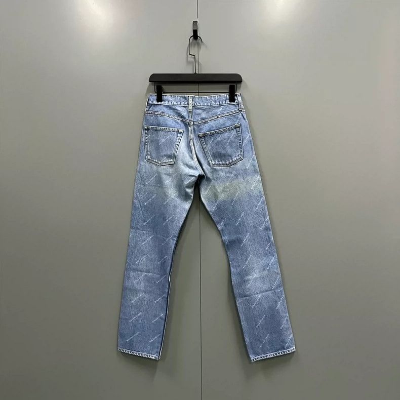 Balenciaga Balenciaga Blue Bullet Logo Denim Pants Size US 26 / EU 42 - 2 Thumbnail