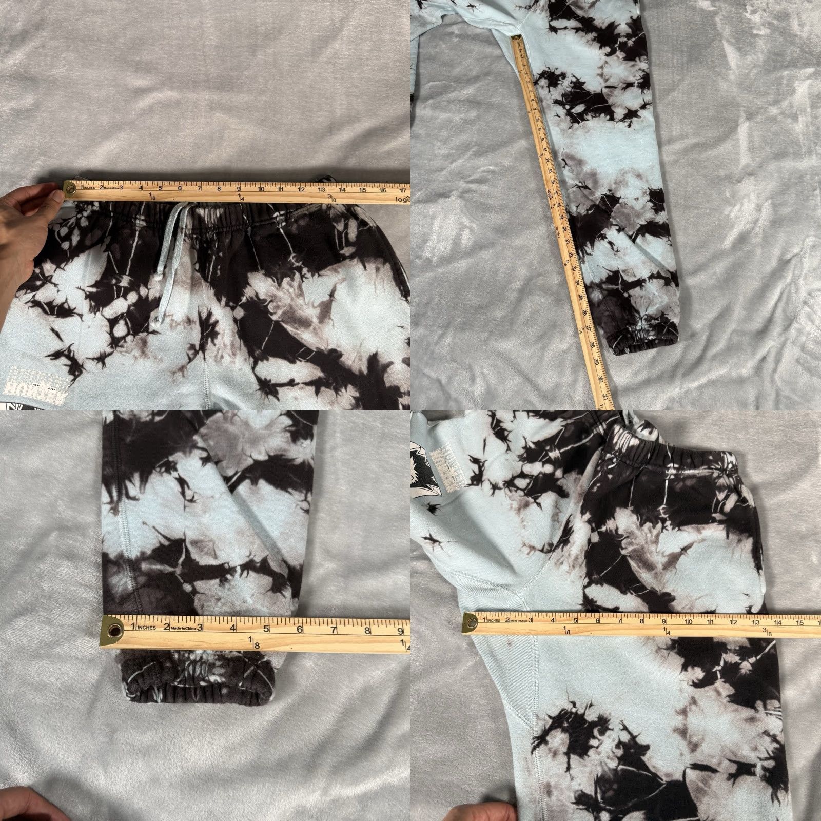 Hypland Hypland Hunter X Hunter Sweatpants Jogger Mens Small 29” Tie Dye Anime Blue Cotton Polyester Fleece Elastic Waist Inseam 29" Regular Pants Size US 29 - 8 Thumbnail