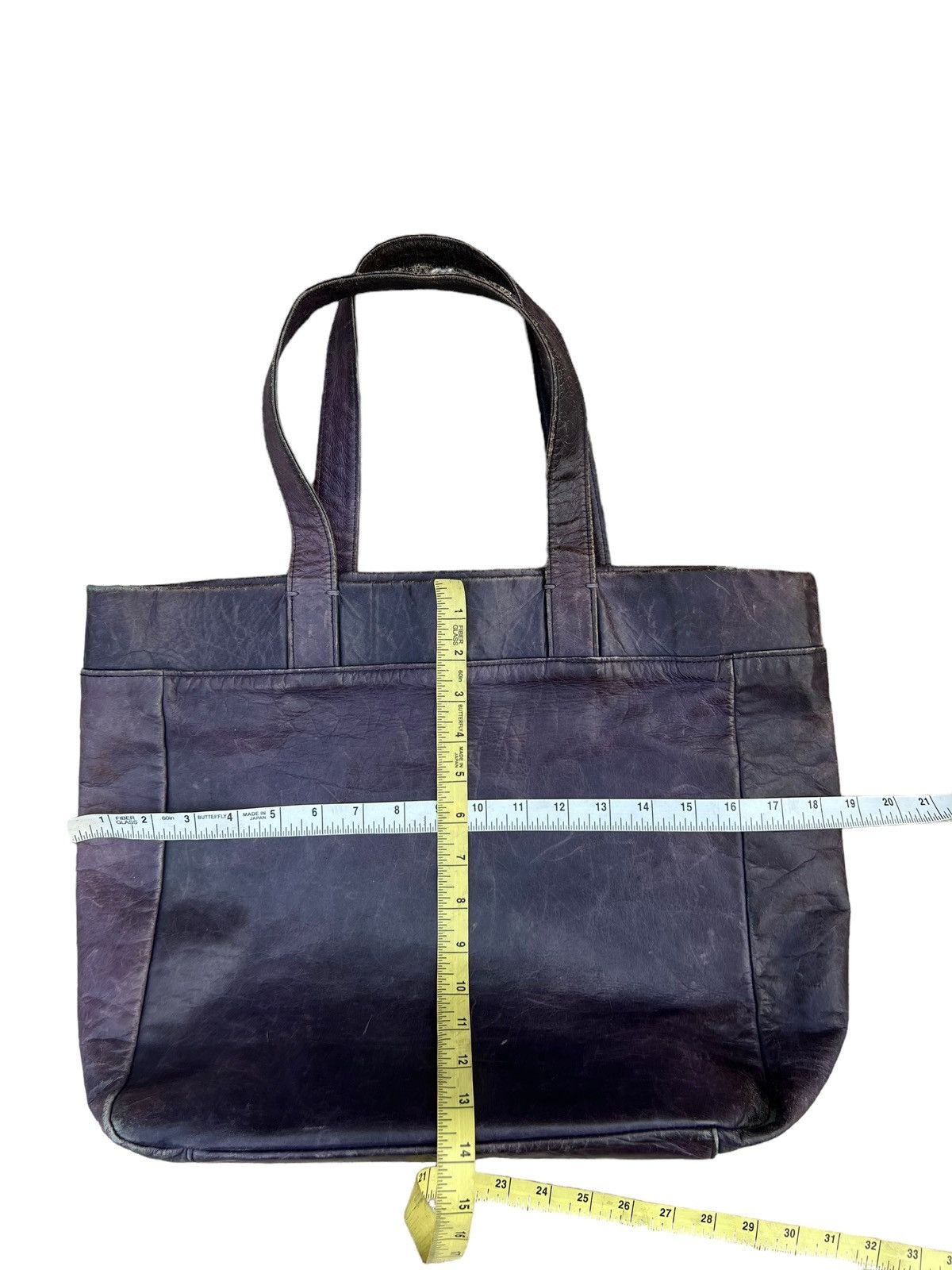 Attachment Attachment X United Arrows Distress Patina Leather Tote Bag Size ONE SIZE - 18 Thumbnail