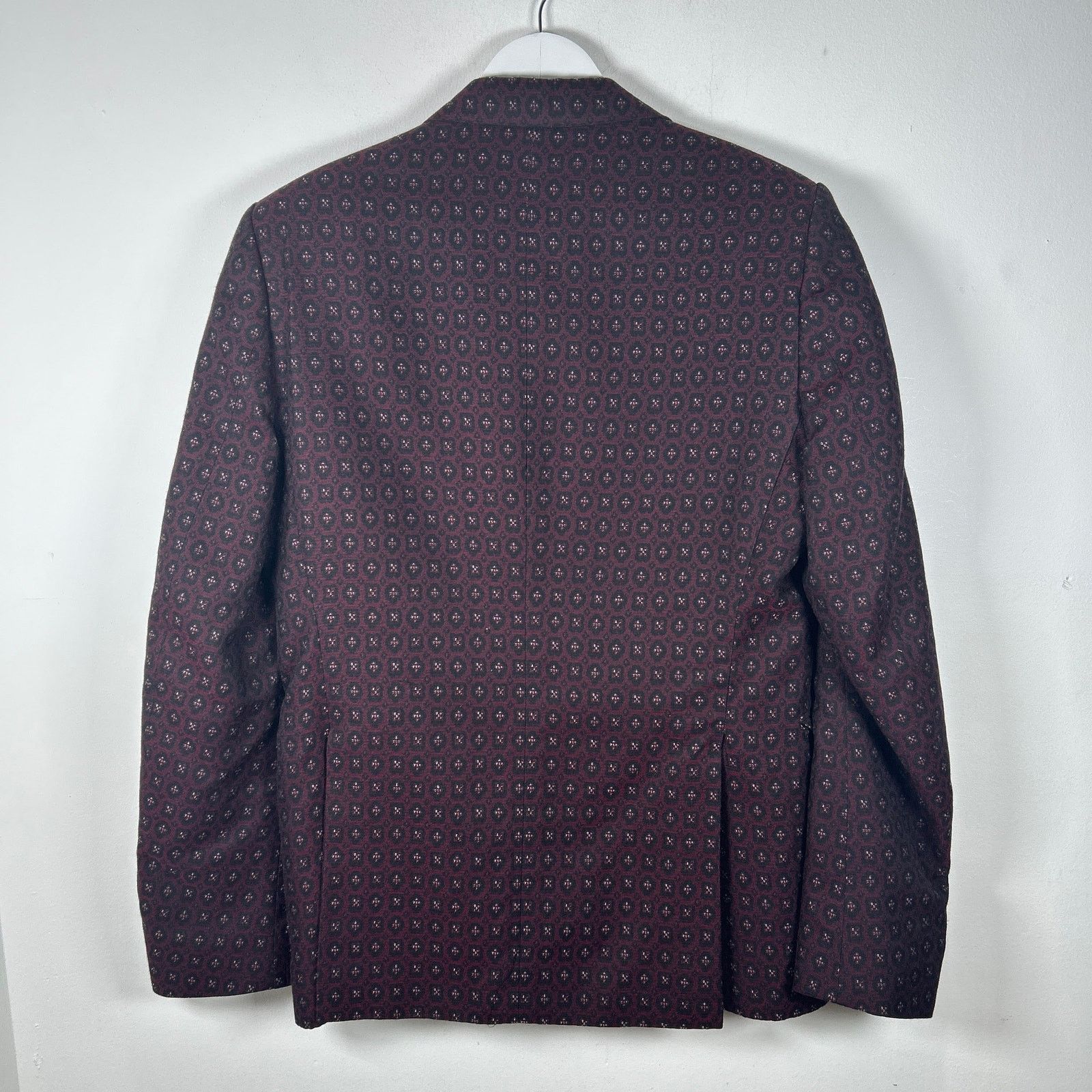 Dries Van Noten Dries Van Noten Red All-Over Motif Woven Blazer Size 50 Size 50L - 4 Thumbnail