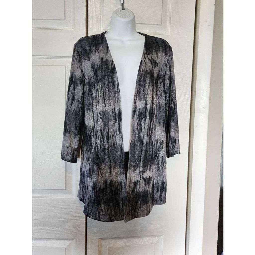 Chicos Chico's Gray Tiedie Cardigan Size XS / US 0-2 / IT 36-38 - 1 Thumbnail
