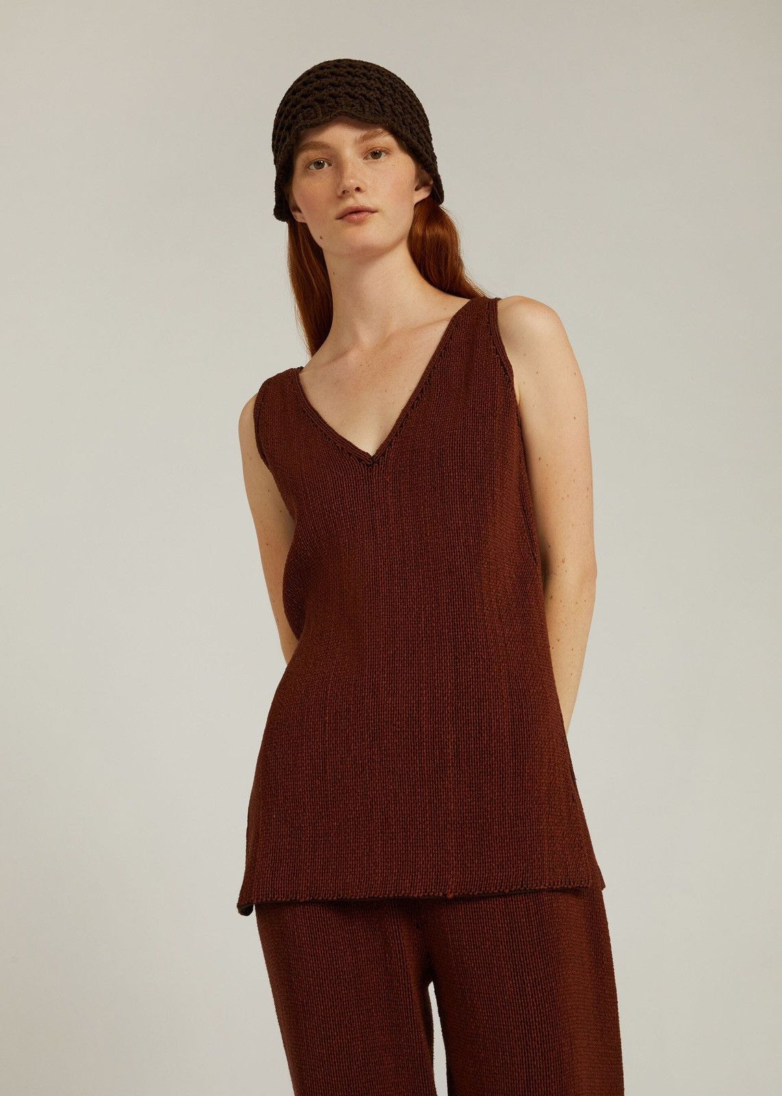 Loro Piana o1srvl11e0424 Top in Coffee Size XL / US 12-14 / IT 48-50 - 2 Thumbnail