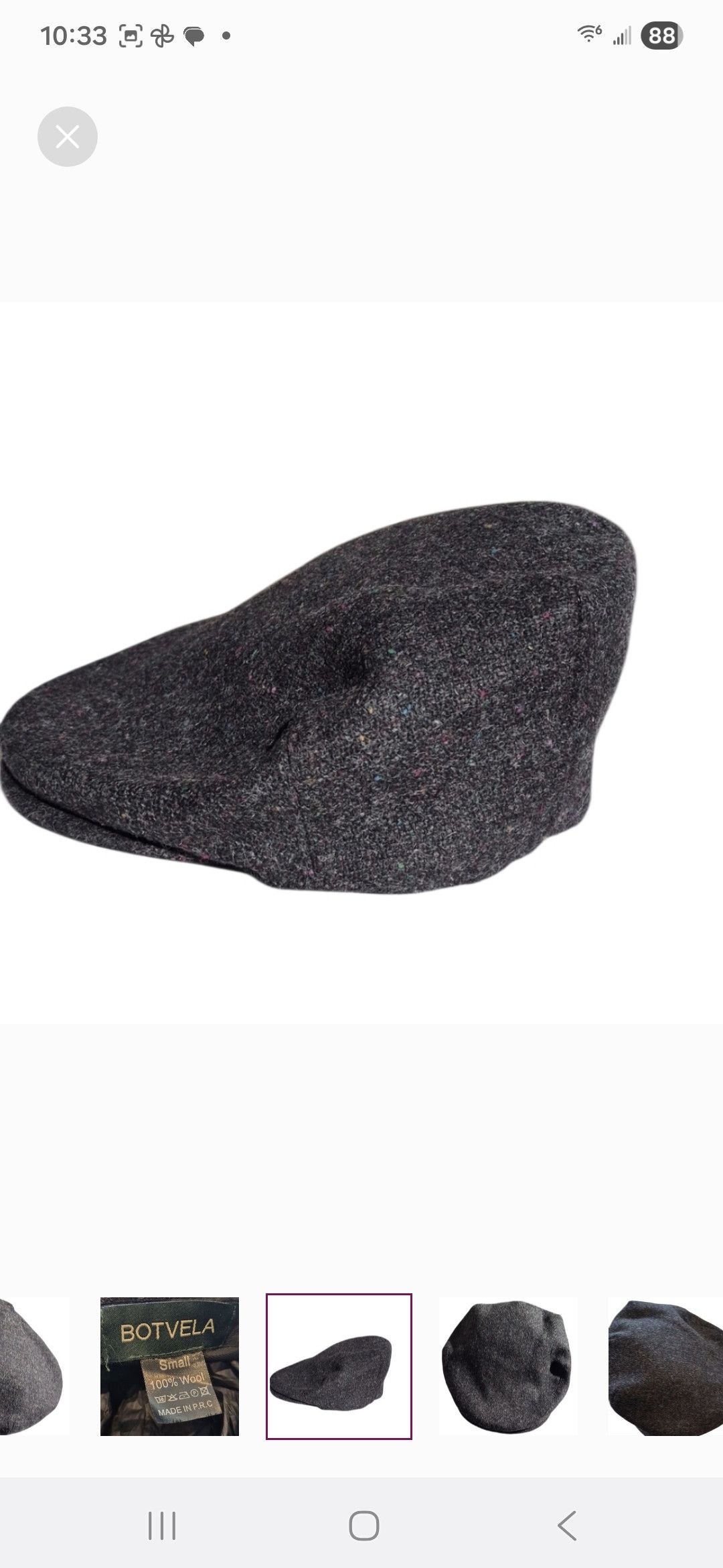 Other Botvela Tweed Flat Cap Size 30 - 3 Thumbnail