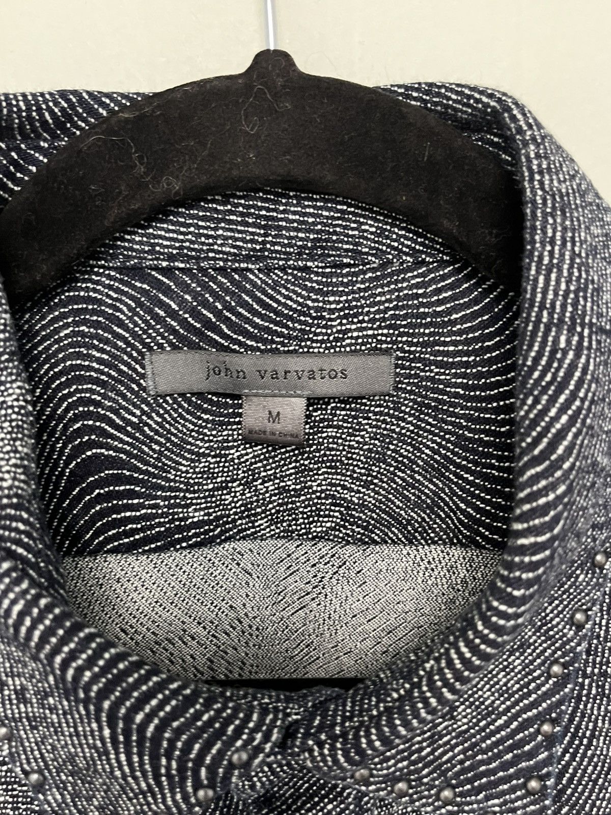John Varvatos studded Japanese denim Jase Shirt. Medium Size US M / EU 48-50 / 2 - 10 Thumbnail