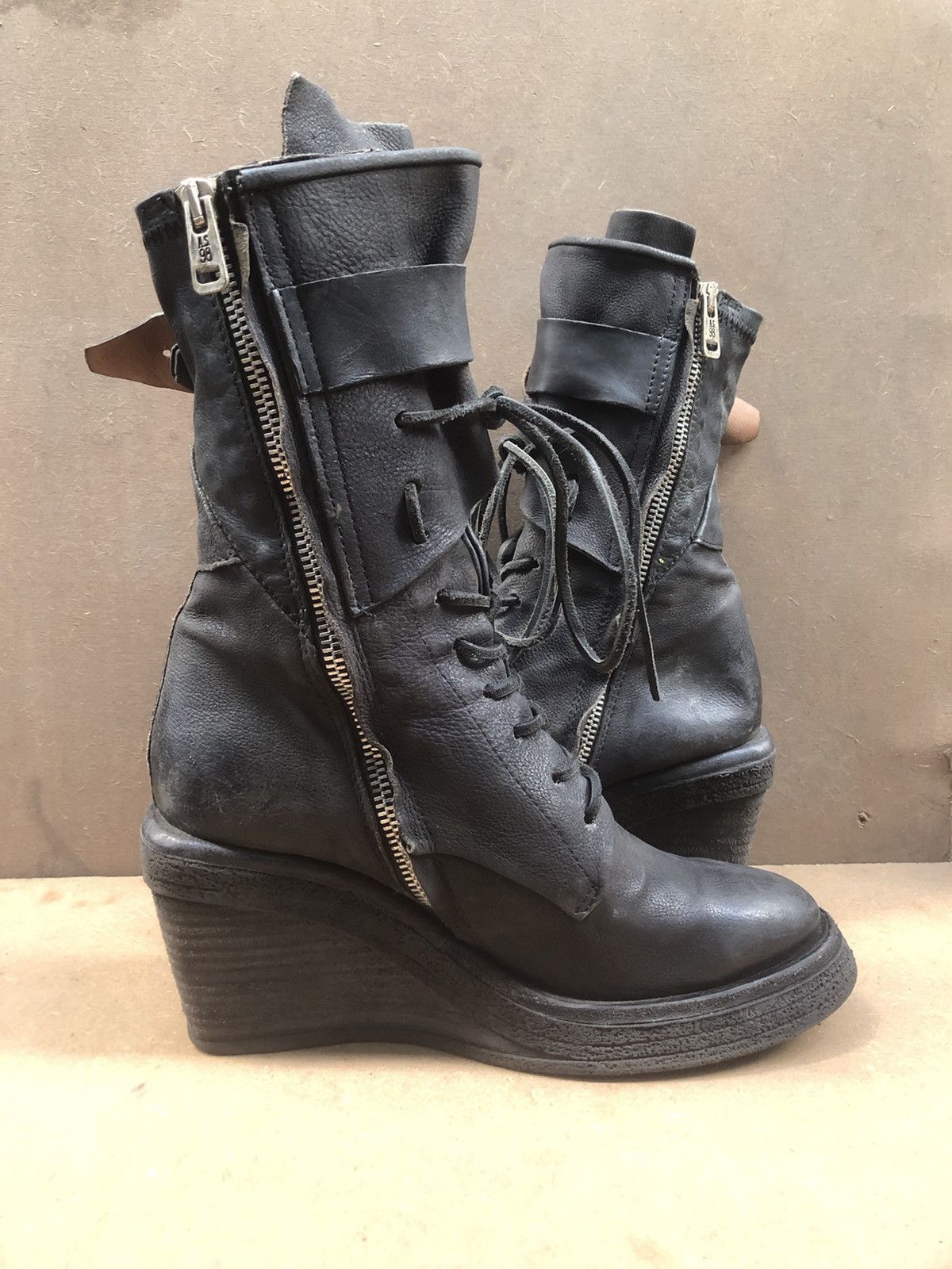A.S.98 A.S 98 Grey Leather Women’s Boots Size 38 Size US 8 / IT 38 - 8 Thumbnail