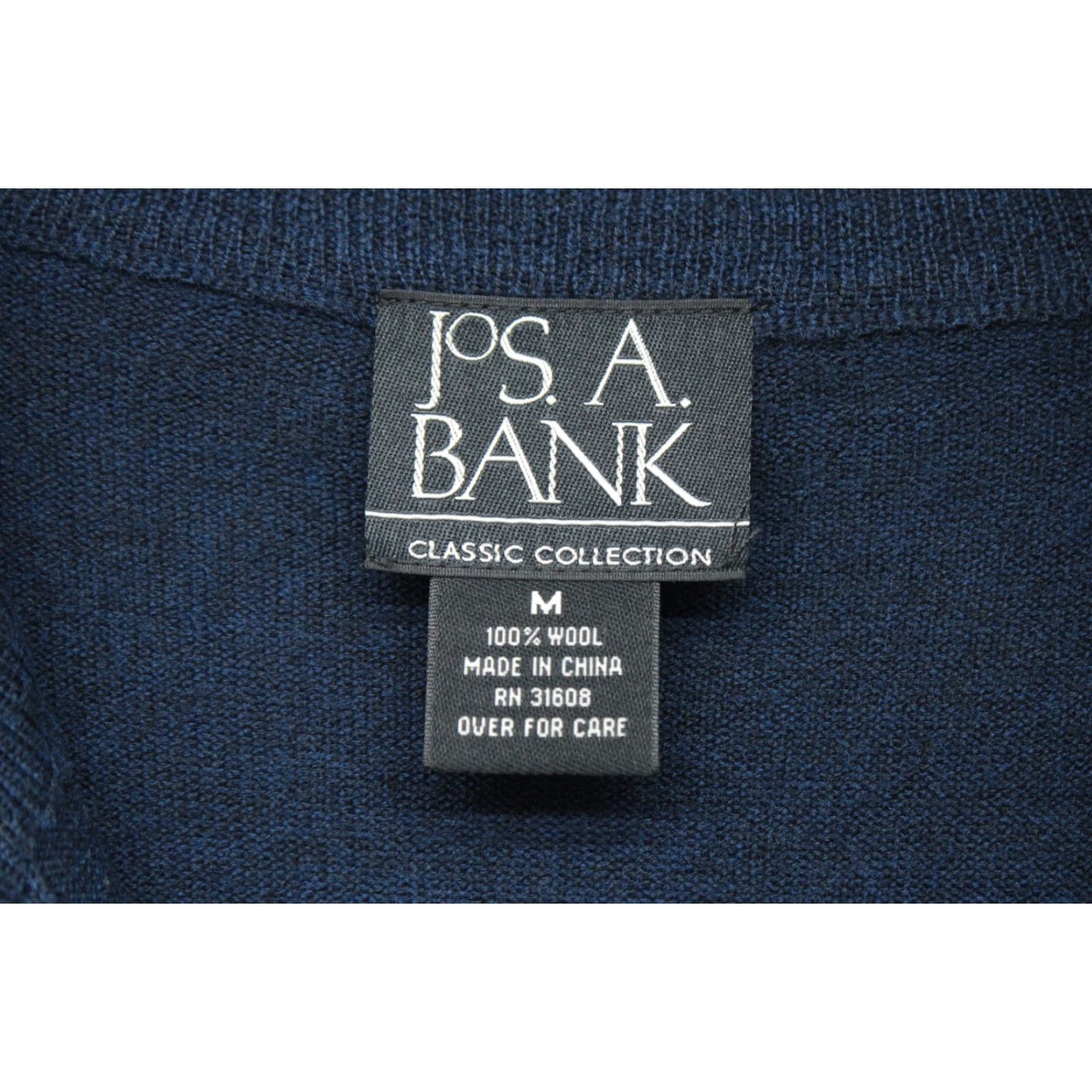 Jos. A. Bank Jos A Bank Sweater Mens Medium Navy Blue 1/4 Zip Wool Mock Neck Pullover Warm Size US M / EU 48-50 / 2 - 5 Thumbnail