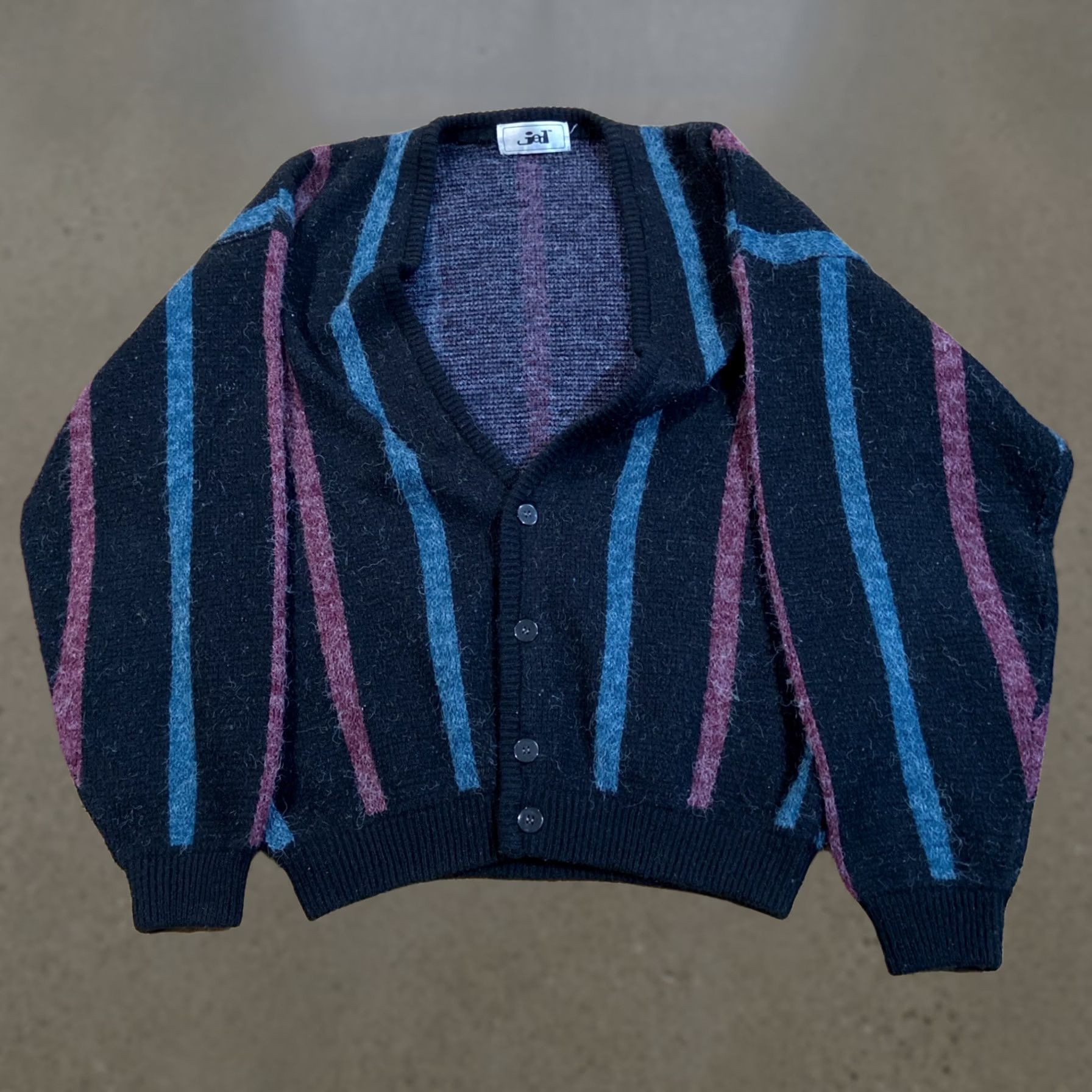 Vintage VINTAGE Barneys New York Cardigan Sweater Women 90s Striped Black M Knits Buttoned Size M / US 6-8 / IT 42-44 - 1 Thumbnail