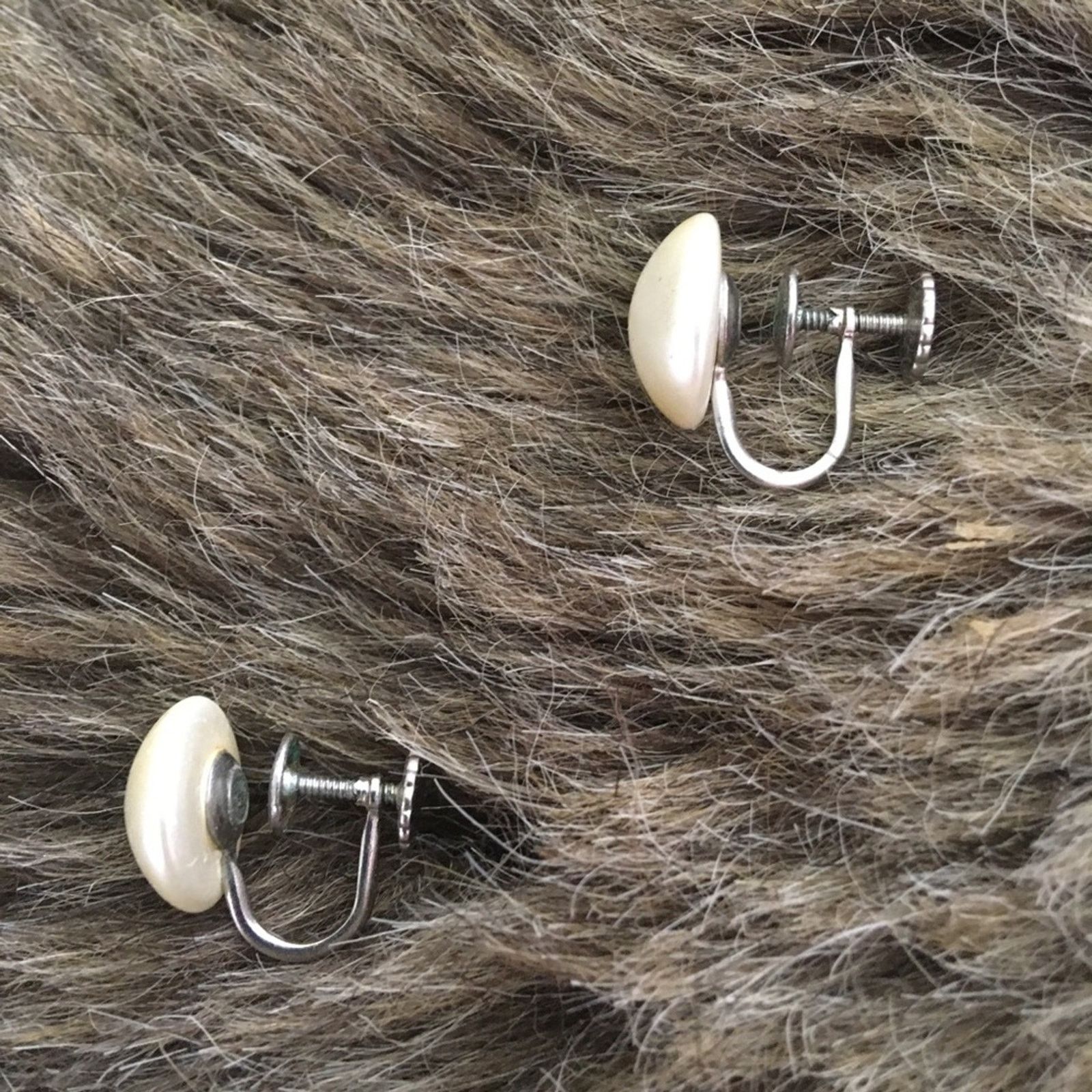Vintage Vintage 60s faux pearl screw back earrings Size ONE SIZE - 2 Thumbnail