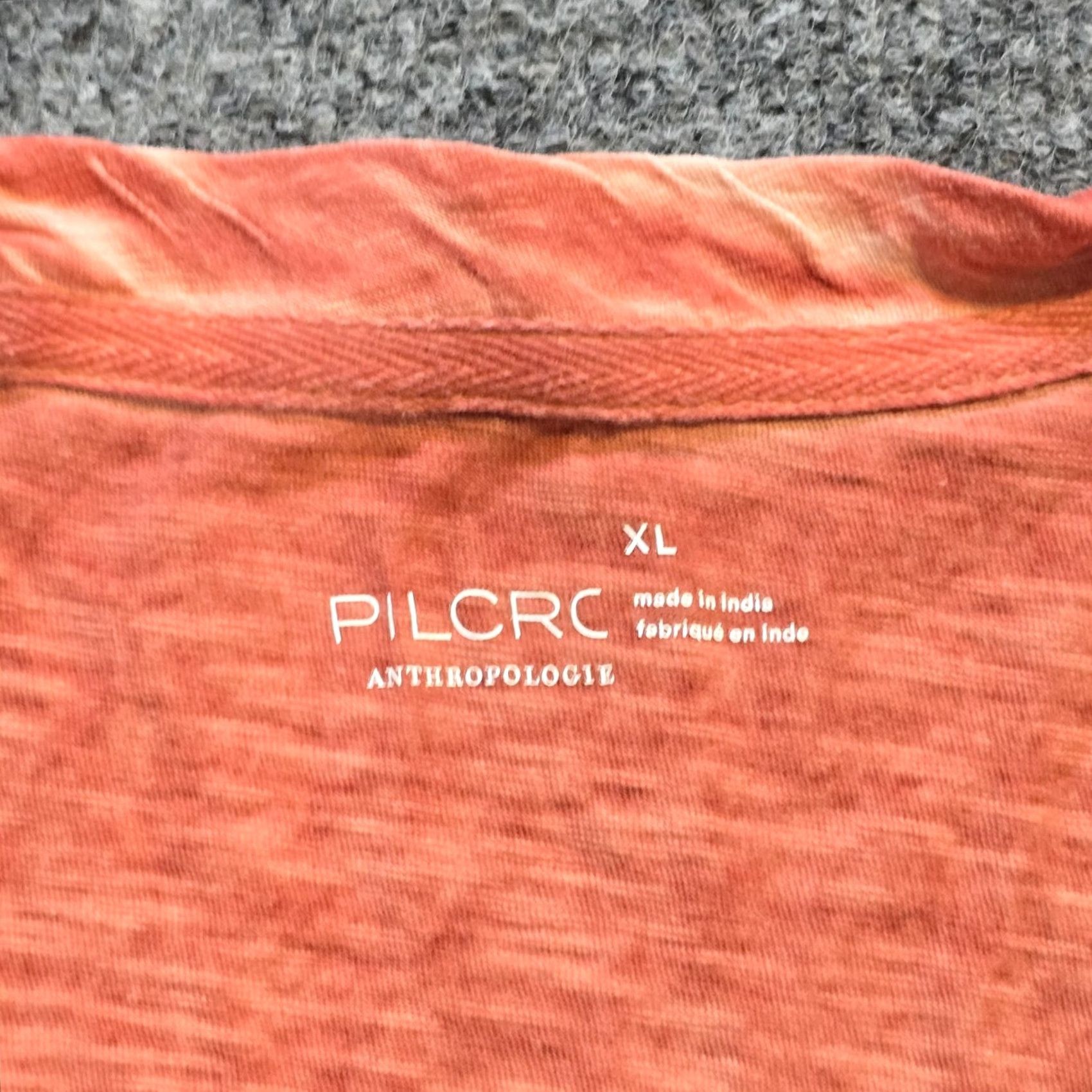 Vintage Pilcro Anthropologie Top Womens XL Orange Short Sleeve T-Shirt Casual Shirt Bohemian Authentics? Size XL / US 12-14 / IT 48-50 - 3 Thumbnail