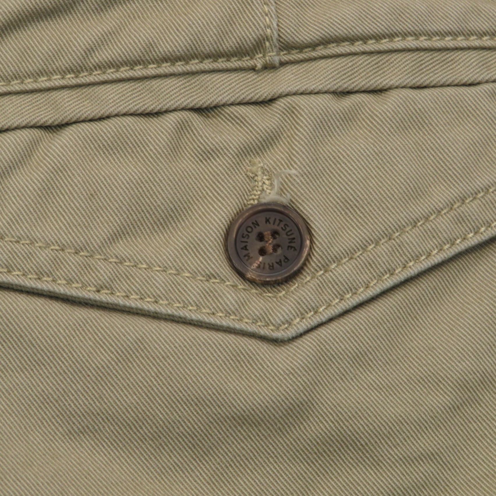 Vintage Maison Kitsuné Pants Mens 30 Baggy Khaki Cropped Tapered Ankle Trousers Twill Pants Size US 30 / EU 46 - 5 Thumbnail