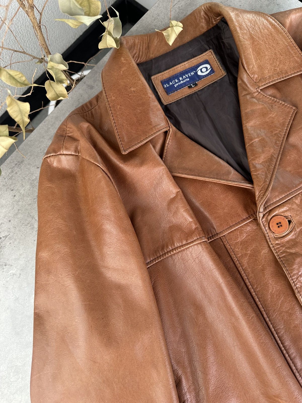 Japanese Brand Vintage Leather Jacket Size US L / EU 52-54 / 3 - 3 Thumbnail