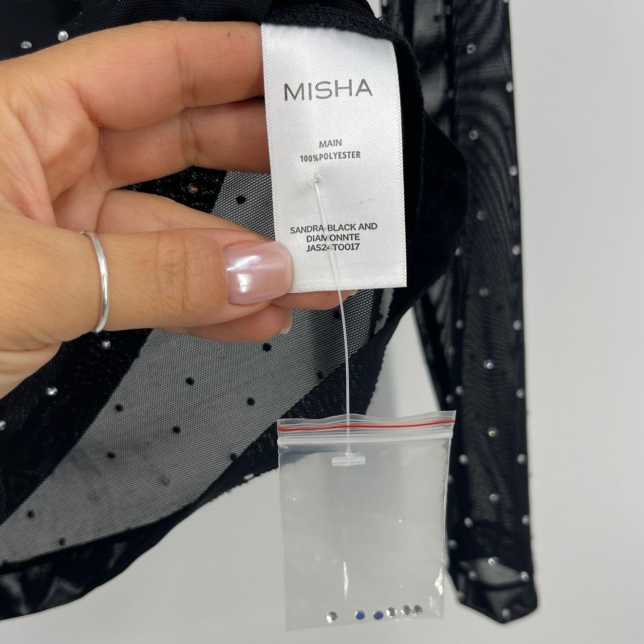 Other MISHA | NWT Diamante Sandra Mesh Top XS Size XS / US 0-2 / IT 36-38 - 12 Thumbnail