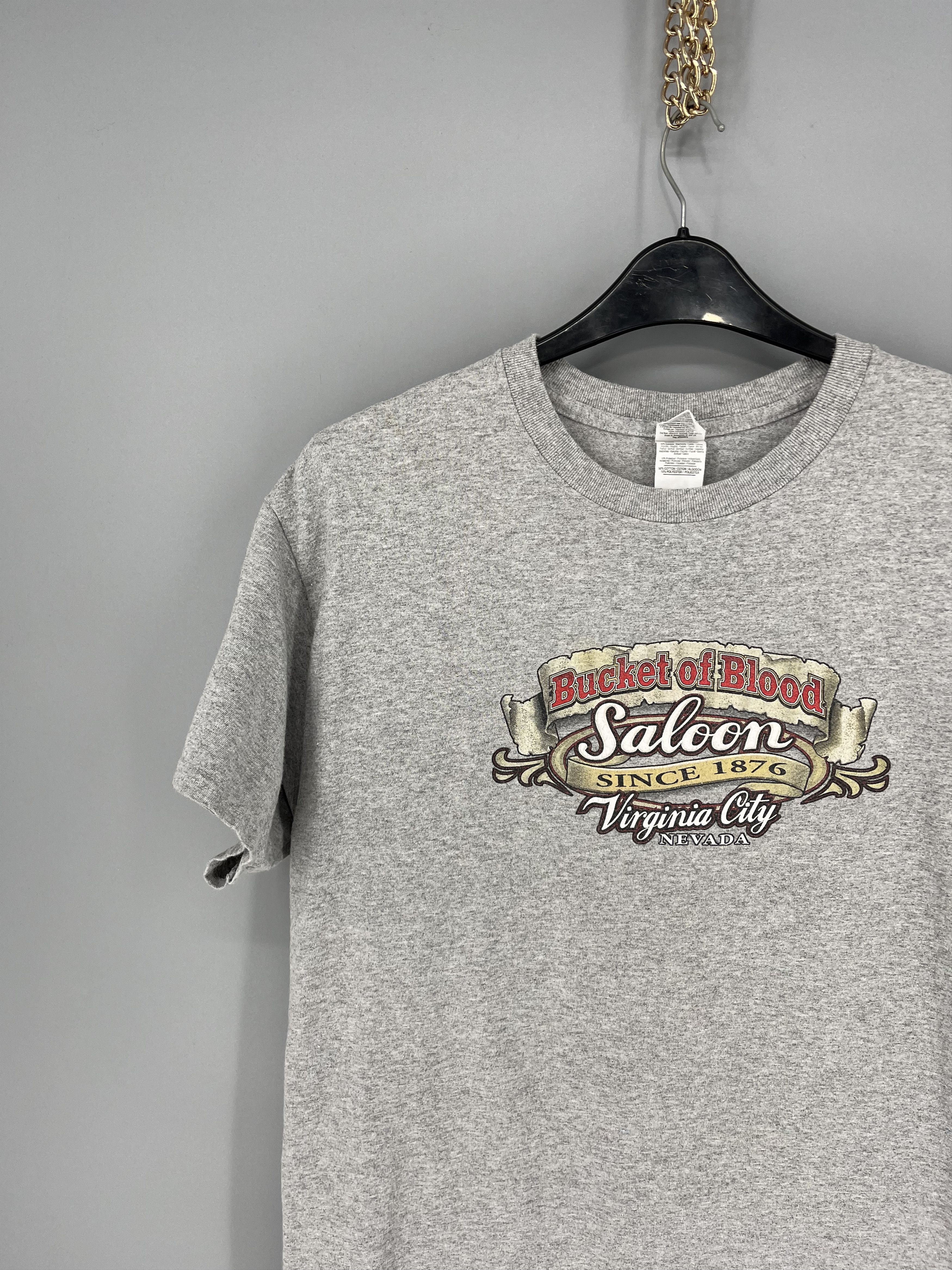 Vintage Vintage Motorcycle Faded Bucket Of Blood Saloon L Nevada Size US L / EU 52-54 / 3 - 5 Thumbnail