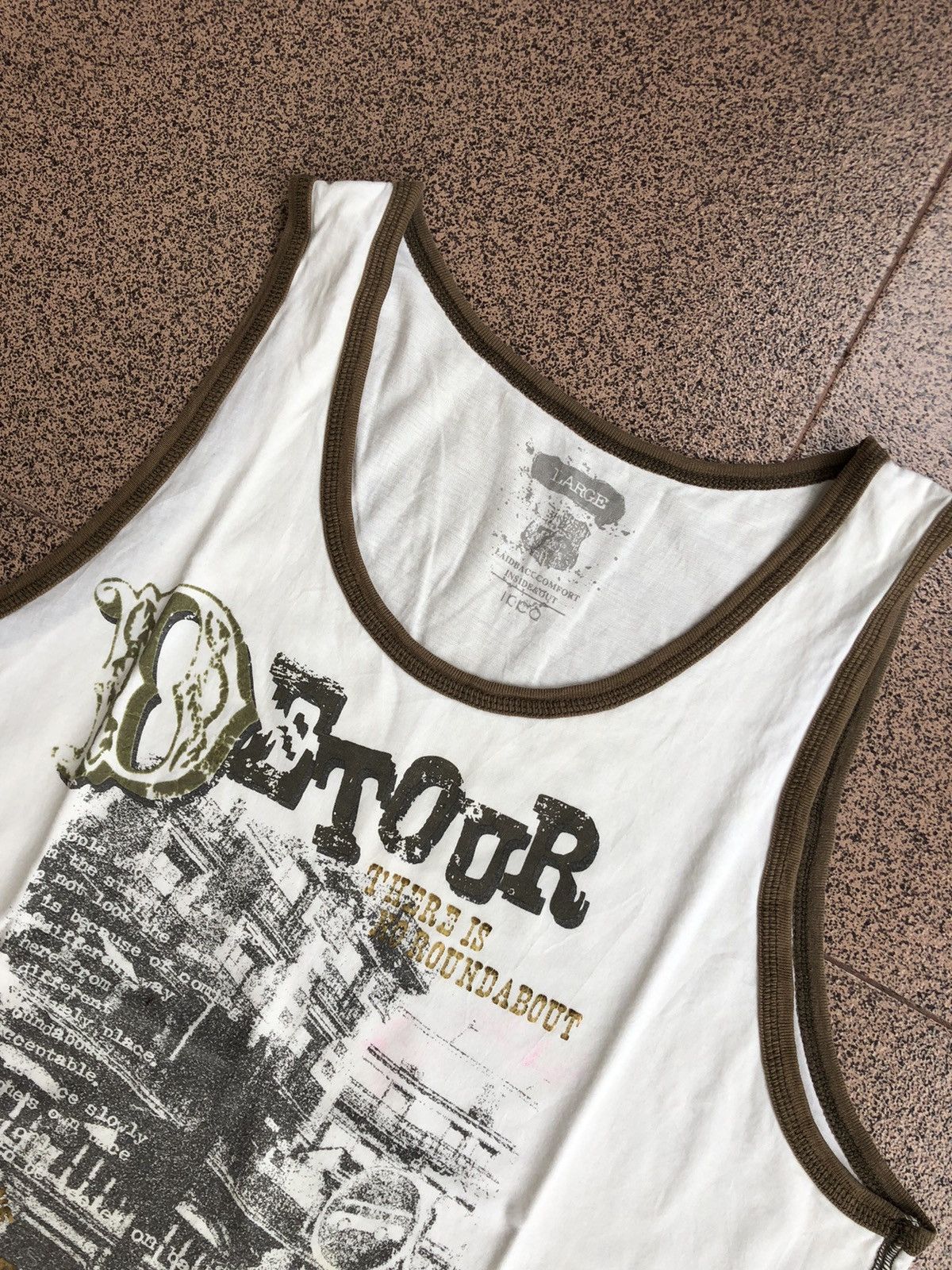 Japanese Brand 2000s Ikka poem sleeveless Size US L / EU 52-54 / 3 - 2 Thumbnail