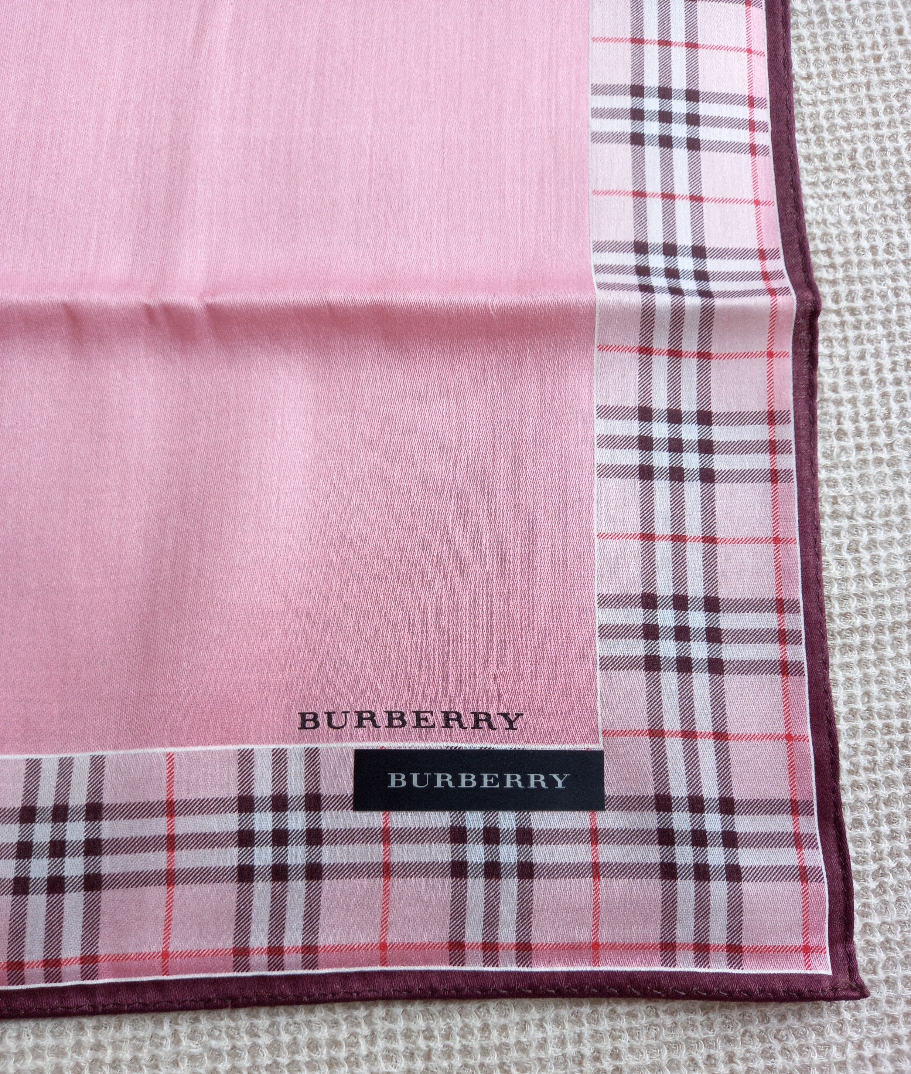 Burberry × Vintage NEW Burberry Bandana/Handkerchief in Nova Check/Pink Size ONE SIZE - 2 Thumbnail