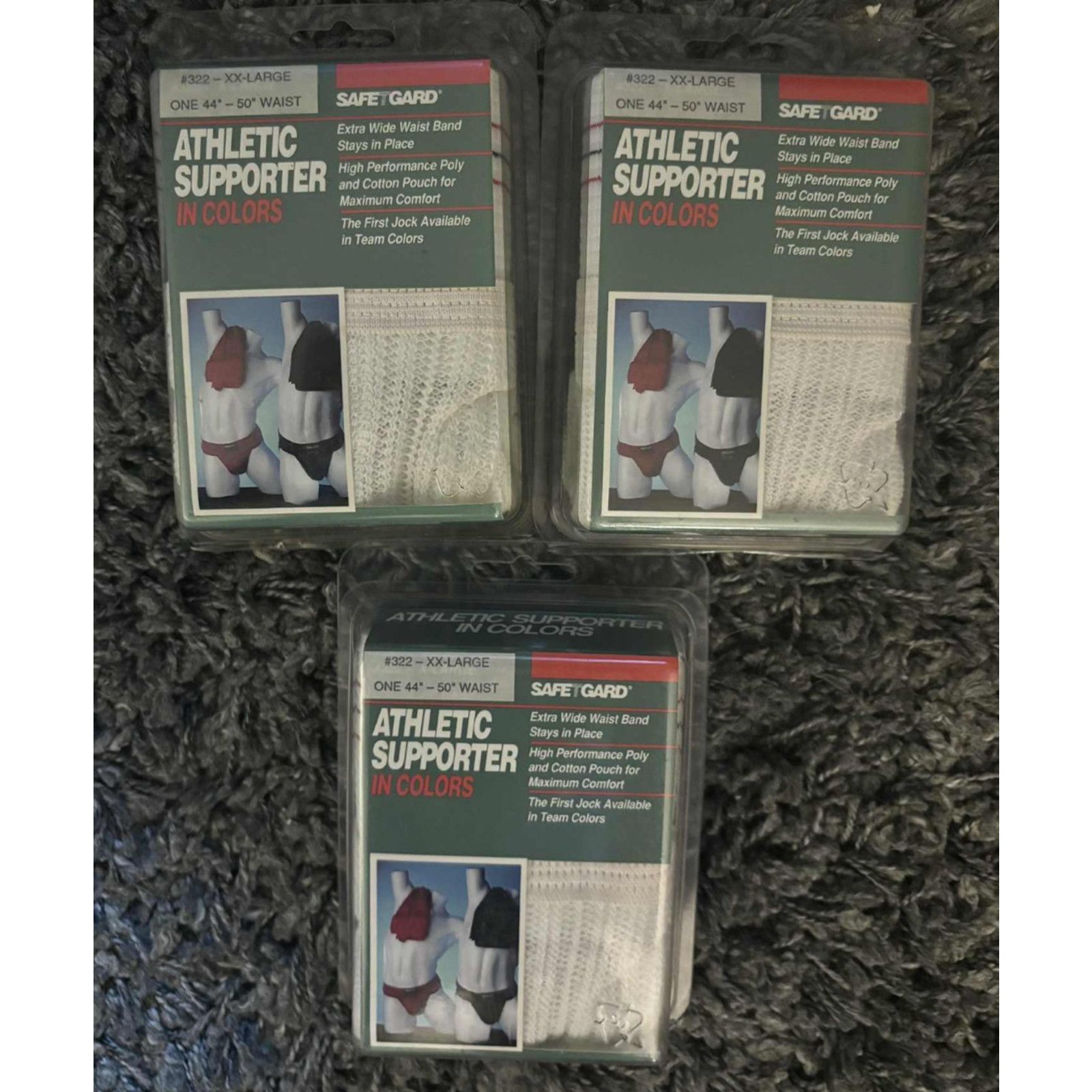 Other 3pk Vintage SafeTGard Athletic Support Jockstrap XXL 44-50" Size US XXL / EU 58 / 5 - 1 Thumbnail