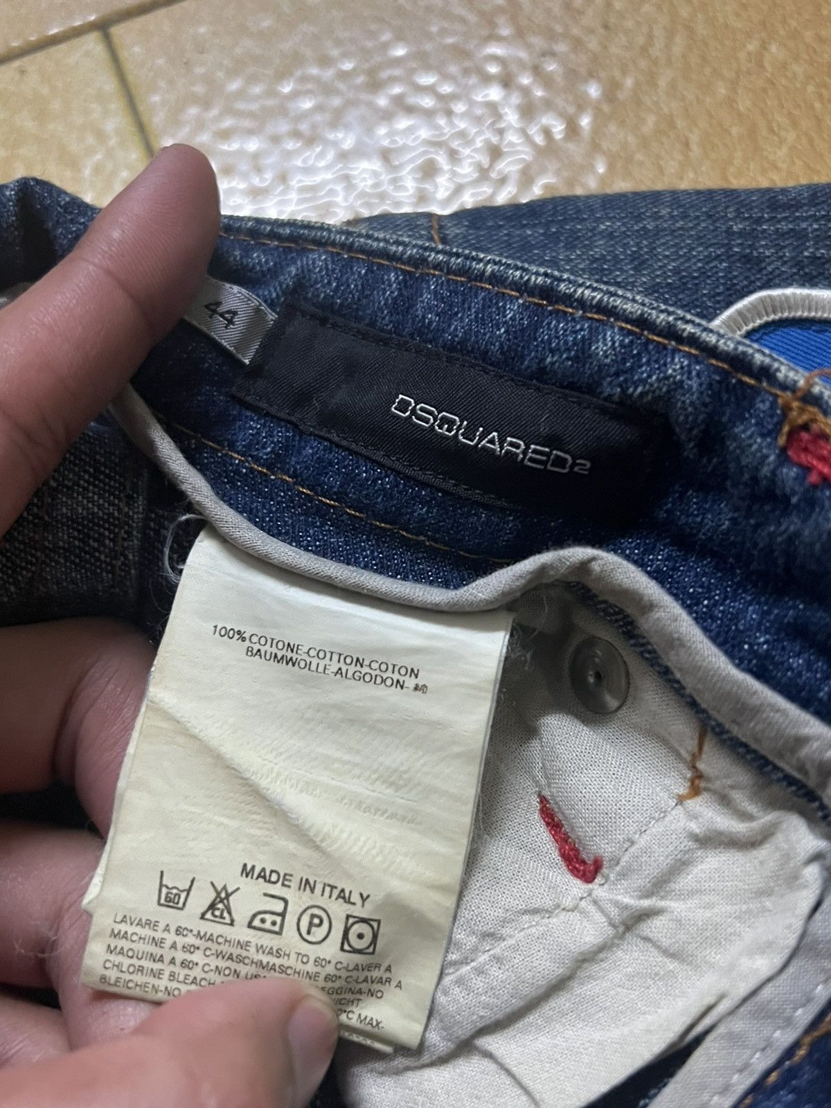 Dsquared2 Dsquared2 SS04 "Chip Chip" Patch Denim Jeans Size US 32 / EU 48 - 10 Thumbnail