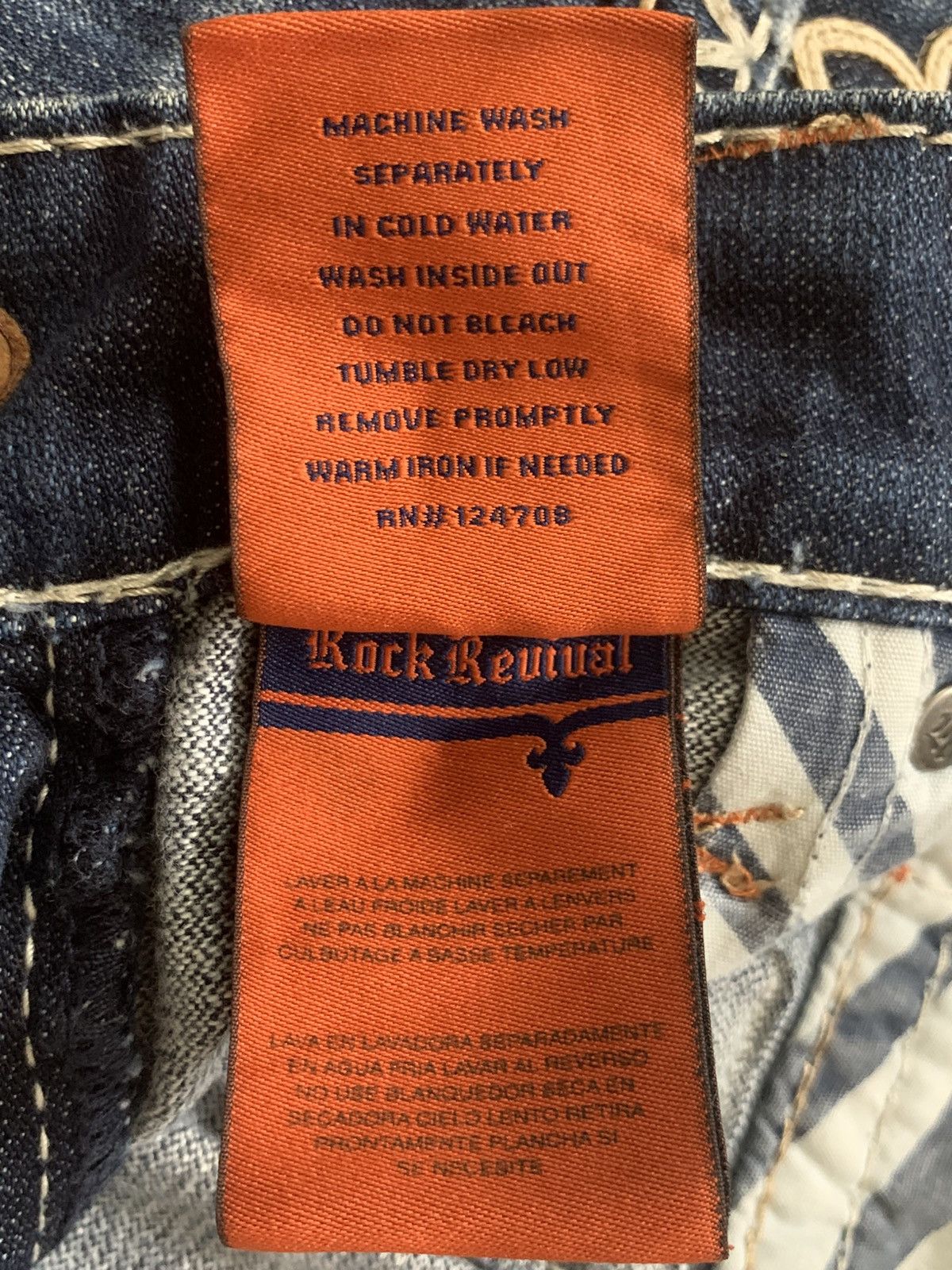 Rock Revival Rare.. Distressed Rock Revival Slim Boot Flare Jeans Pants Size US 34 / EU 50 - 19 Thumbnail