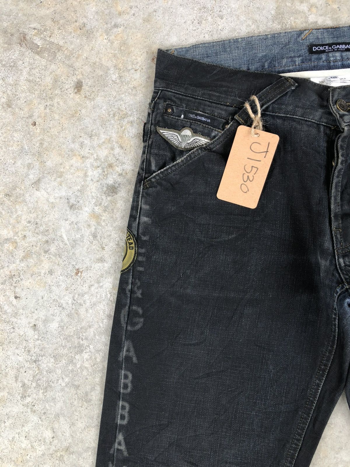 Dolce & Gabbana Dolce Gabbana Waxed Denim Wide Patchwork Size US 32 / EU 48 - 4 Thumbnail