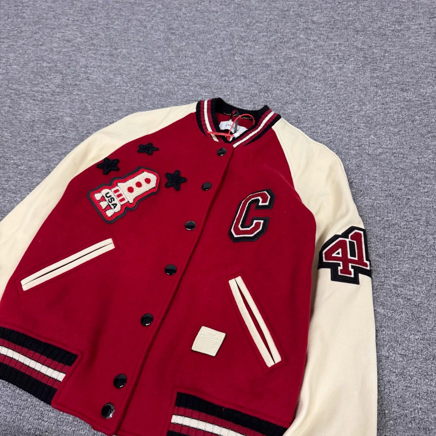 Coach Coach stardust patch color block baseball jacket Size US XL / EU 56 / 4 - 4 Thumbnail