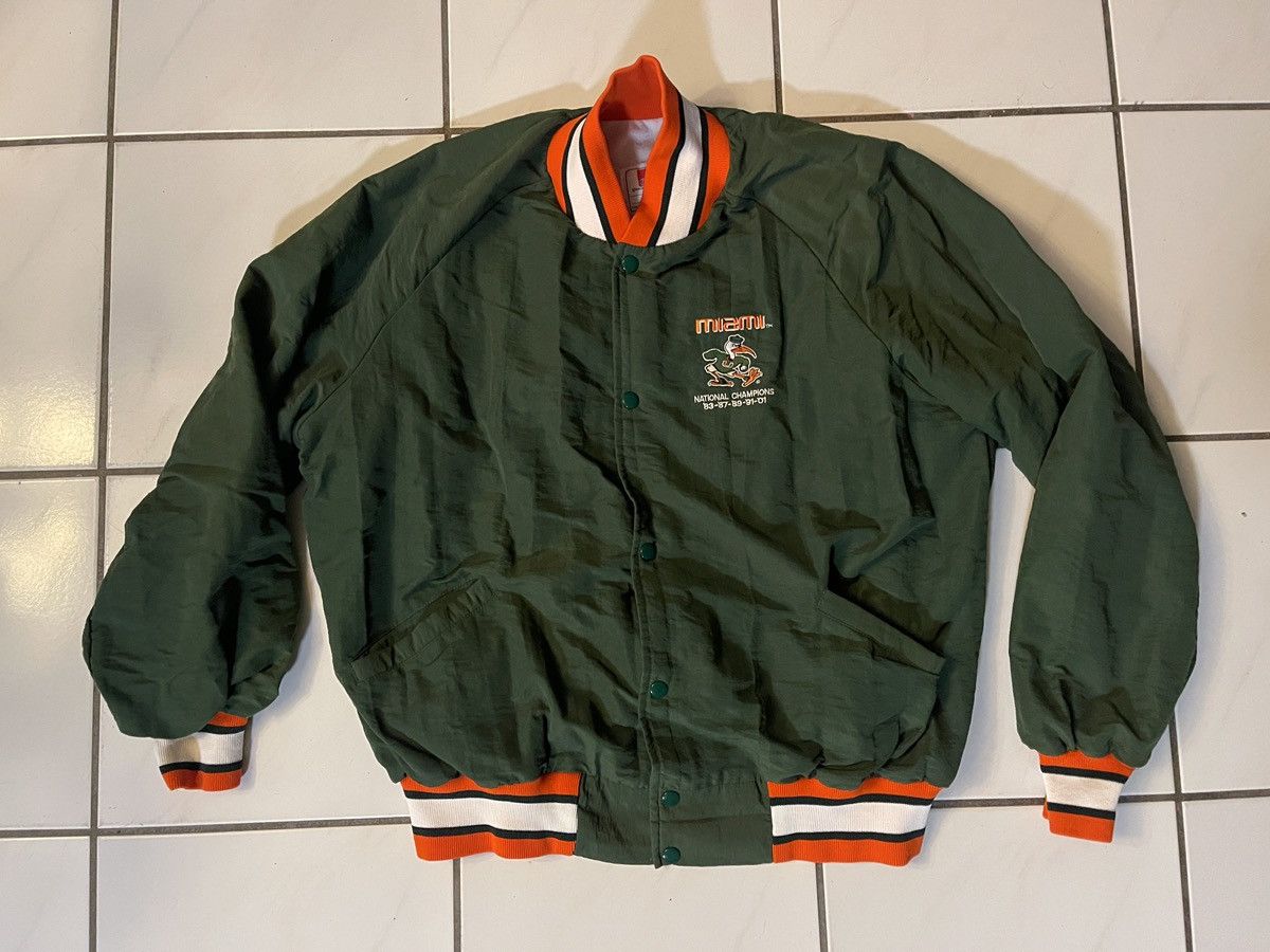 Other VINTAGE Miami Hurricanes Stitch Count Jacket XL Made In USA Size US XL / EU 56 / 4 - 1 Thumbnail