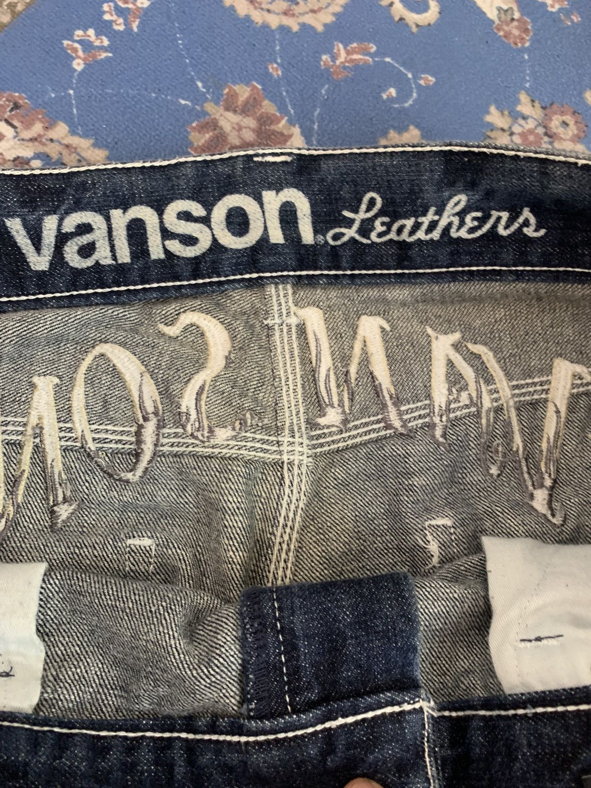 Vanson Leathers Vanson Leathers Skull Embroidery Washed Denim Size US 38 / EU 54 - 7 Thumbnail