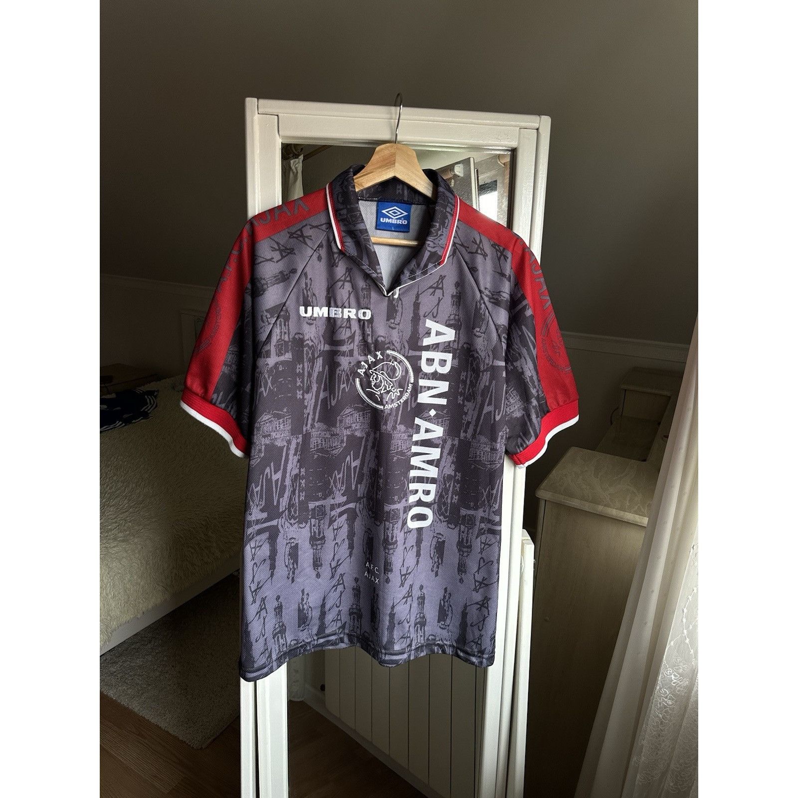 AJAX 1996 1997 AWAY SHIRT FOOTBALL SOCCER JERSEY UMBRO MENS