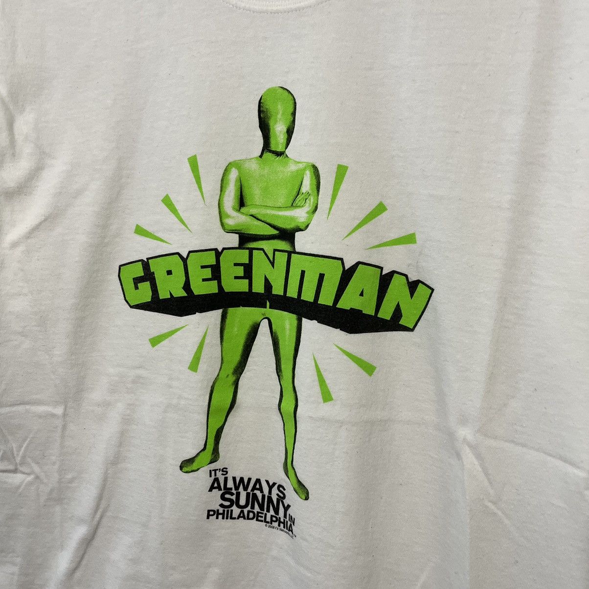 Vintage It's Always Sunny in Philadelphia Greenman T-shirt Medium Size US M / EU 48-50 / 2 - 2 Thumbnail