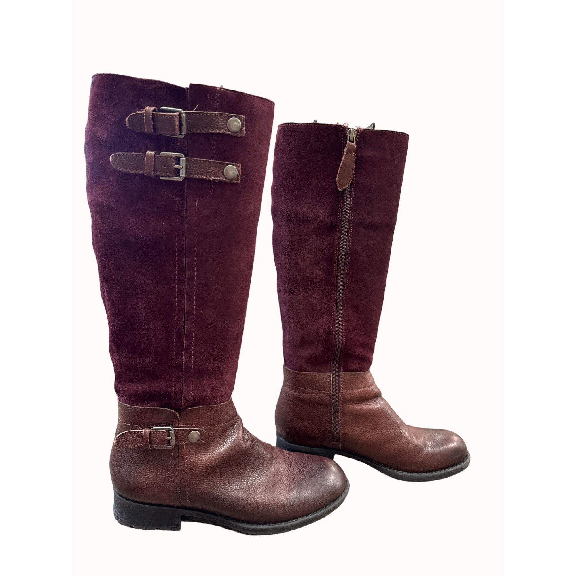 Franco Sarto Franco Sarto L Pacer womens red leather brown riding boots s Size US 7 / IT 37 - 4 Thumbnail