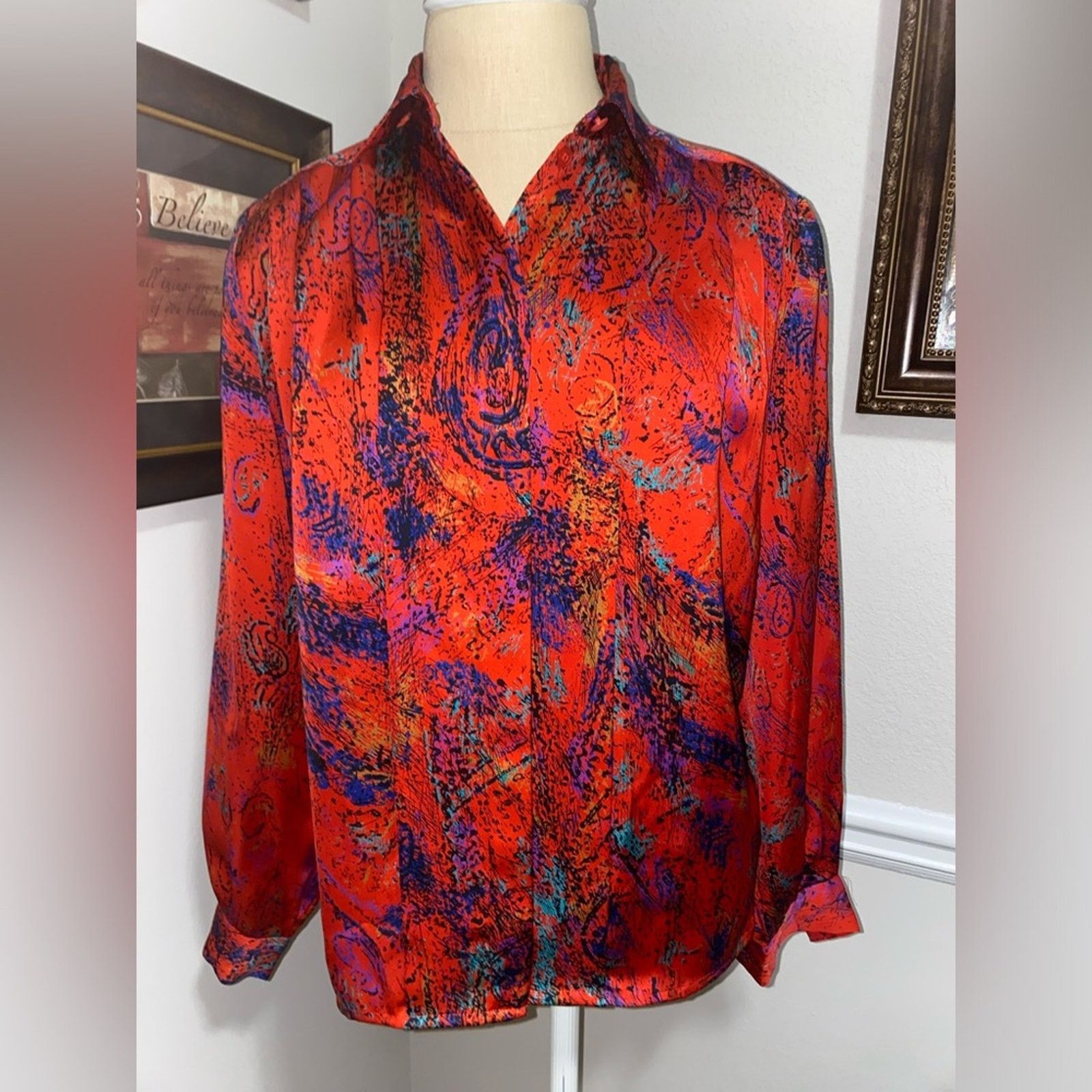 Vintage TESS Paris-Milano Vintage Blouse Size S / US 4 / IT 40 - 2 Thumbnail