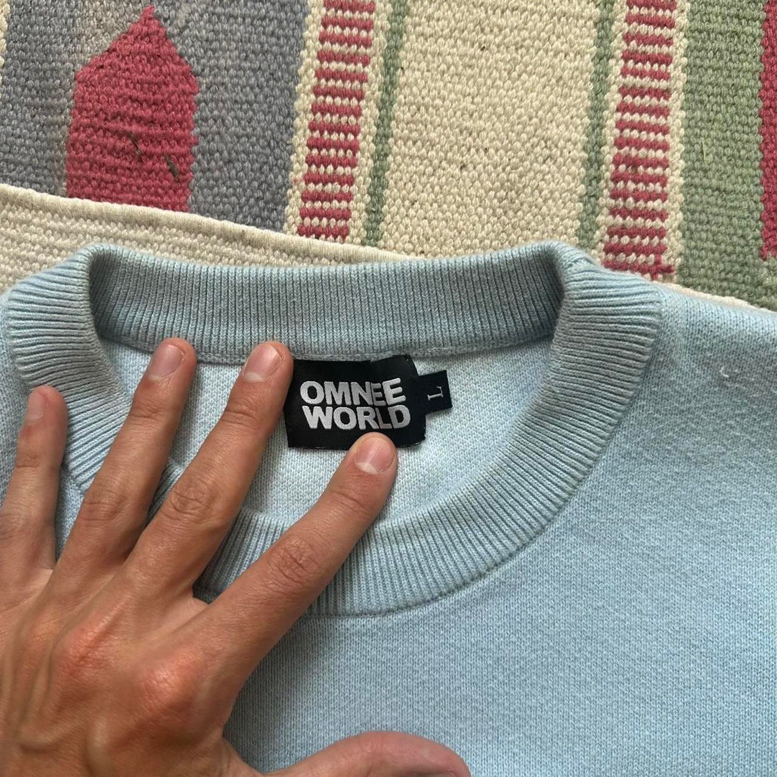 Other Streetwear Omnee World Star Girl Knit Pulllver AOP Sweater Size US L / EU 52-54 / 3 - 6 Thumbnail