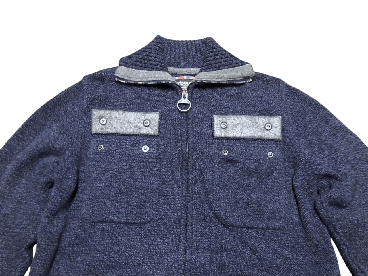 Barbour RARE🔥Barbour Motorcycle Knit Wool Zipper Jacket Size US M / EU 48-50 / 2 - 15 Thumbnail