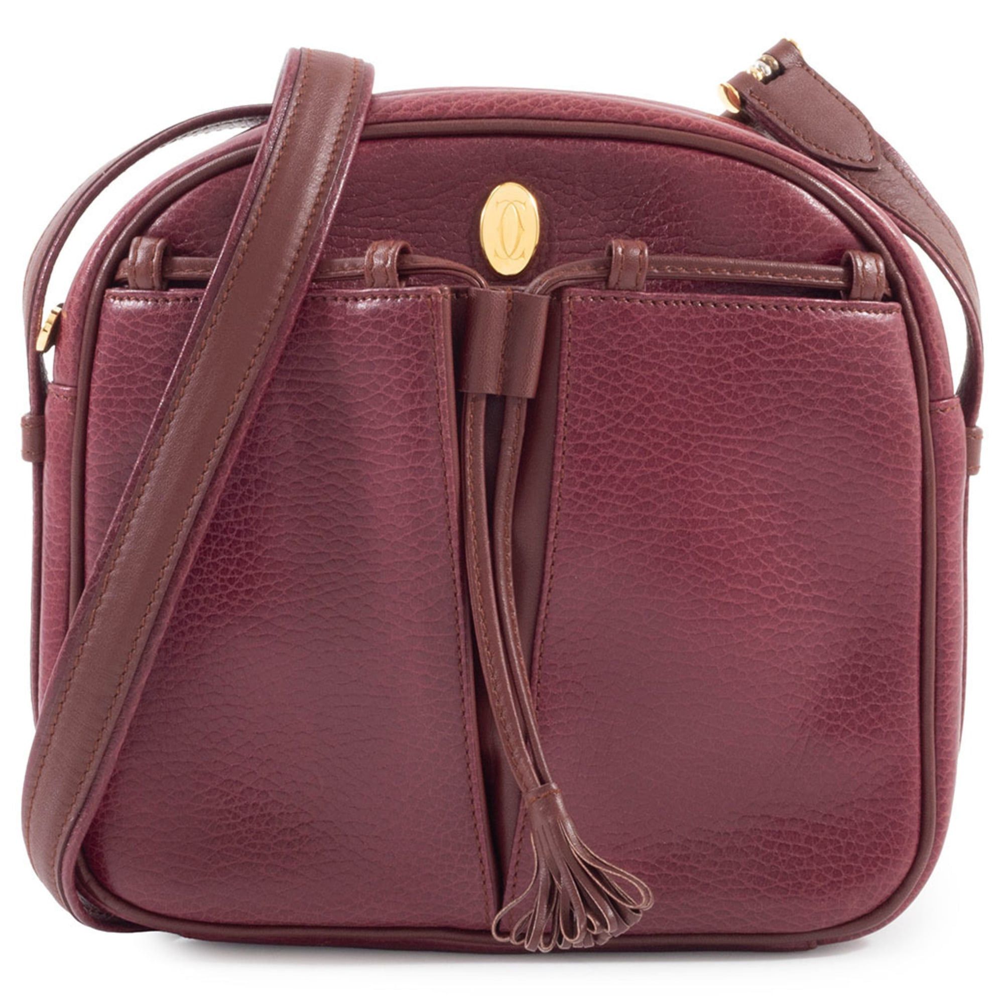 Cartier Cartier Must Line Shoulder Bag, Leather, Bordeaux, Trinity Tassel Pouch Size ONE SIZE - 1 Thumbnail