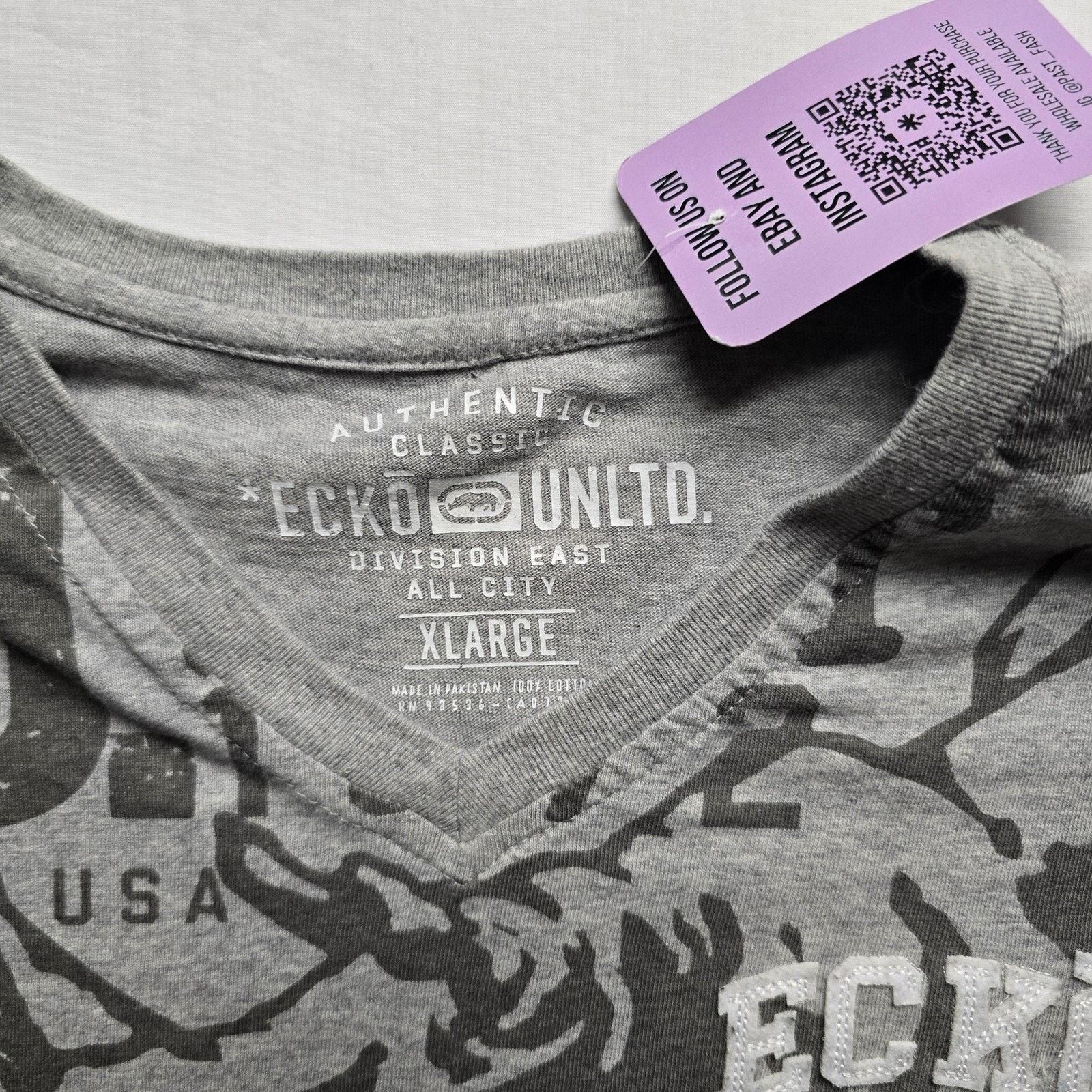 Ecko Unltd. Ecko Unltd Shirt XL Gray Rhino Graphic Print Cotton Urban Size US XL / EU 56 / 4 - 7 Thumbnail