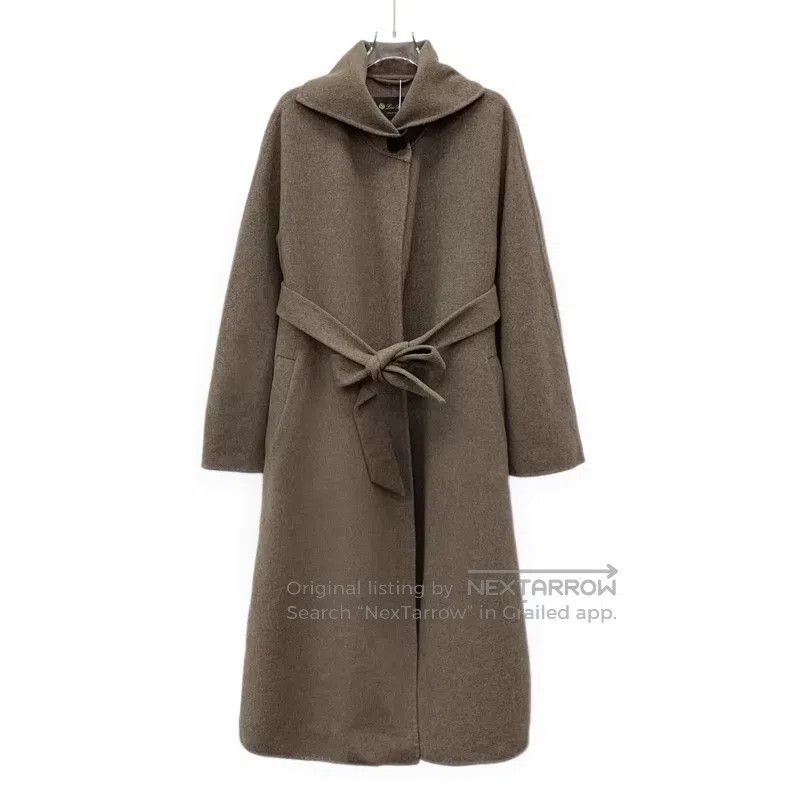 Loro Piana Loro Piana Caramel Colored Goat Long Sleeve Belted Overcoa Size S / US 4 / IT 40 - 1 Thumbnail