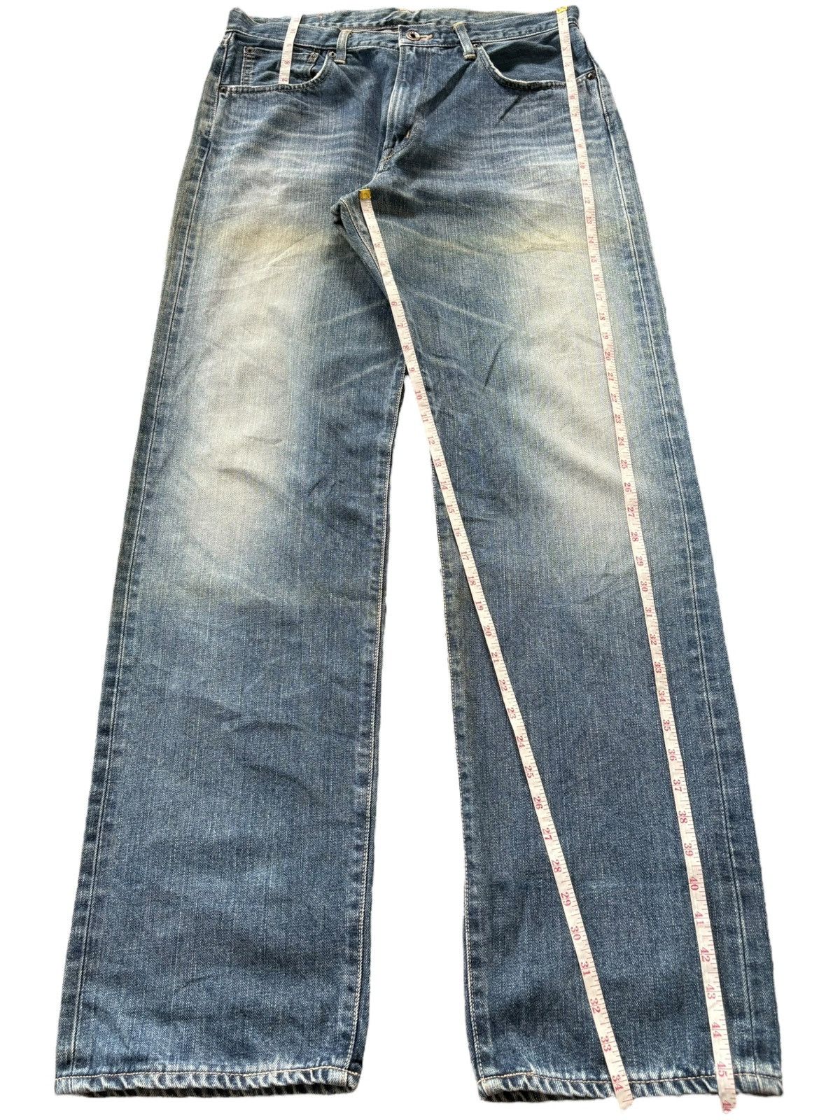 Edwin Vintage Edwin 505X Selvedge Faded Distress Baggy Jeans Size US 34 / EU 50 - 6 Thumbnail