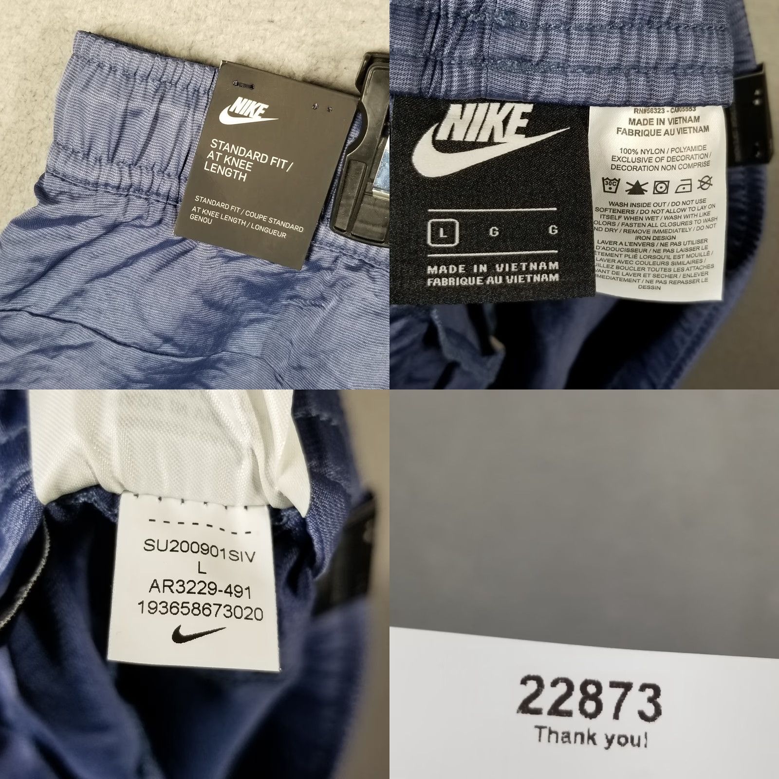 Nike Nike Sportswear Woven Shorts Men Large Blue Summit Knee Lenght AR3229-491 NEW Size US 33 - 8 Thumbnail