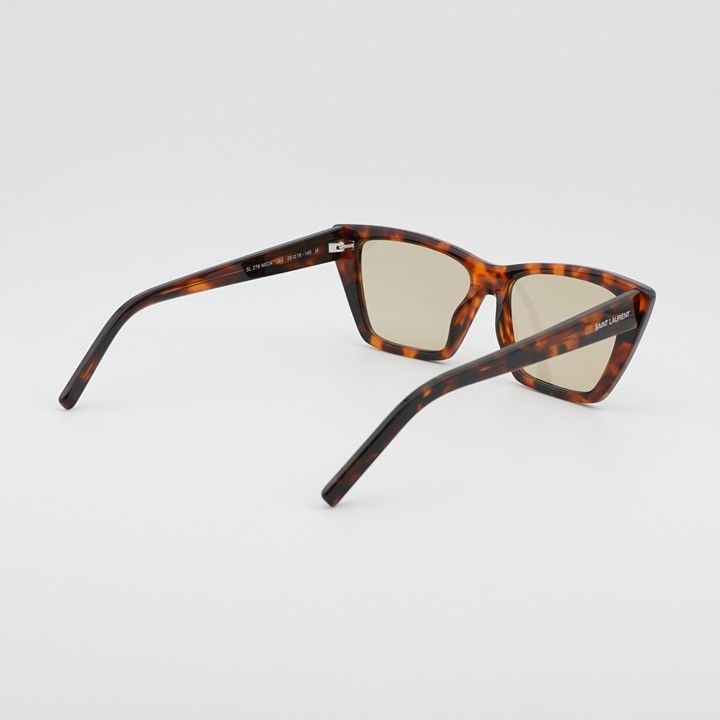 Saint Laurent Paris Saint Laurent SL276 MICA 064 Sunglasses Havana Cat Eye Frame Size ONE SIZE - 10 Thumbnail