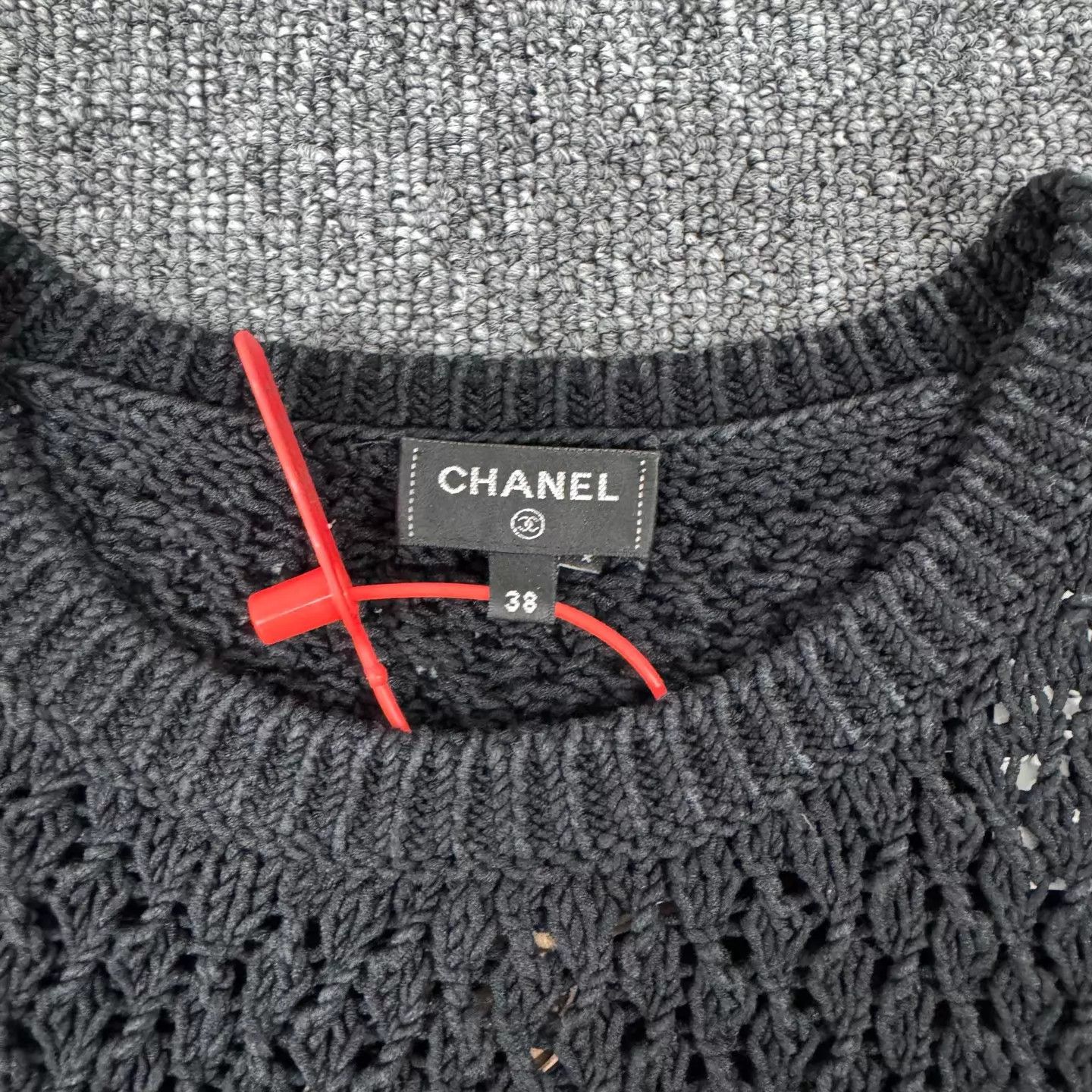 Chanel Chanel Black & White Colorblocked Cutout Knit Dress Women Size S / US 4 / IT 40 - 5 Thumbnail