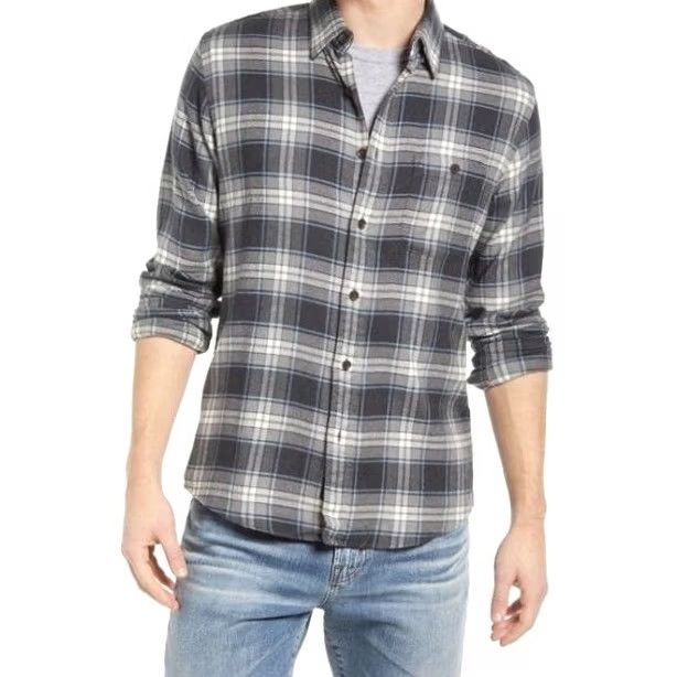 Faherty Faherty Flannel Shirt Button Down Plaid Outdoor Polar Night XXL Size US XXL / EU 58 / 5 - 2 Thumbnail