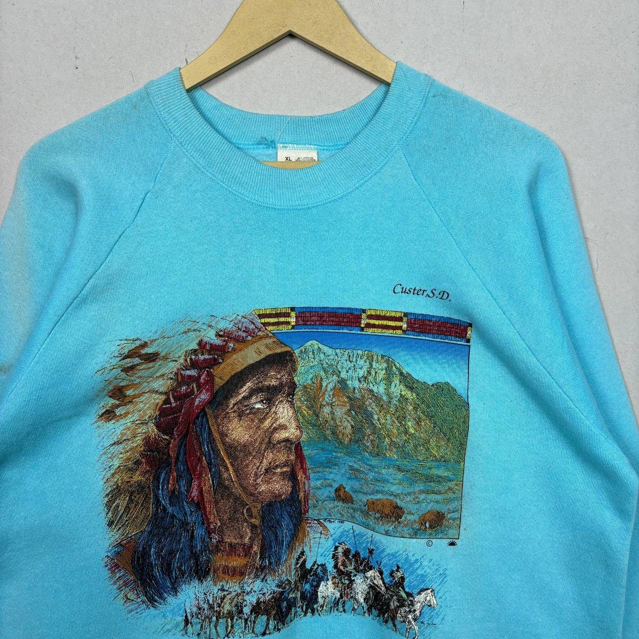 Native VTG 1990 Native American Chief FOTL Sweatshirt USA Made XL Size US XL / EU 56 / 4 - 3 Thumbnail