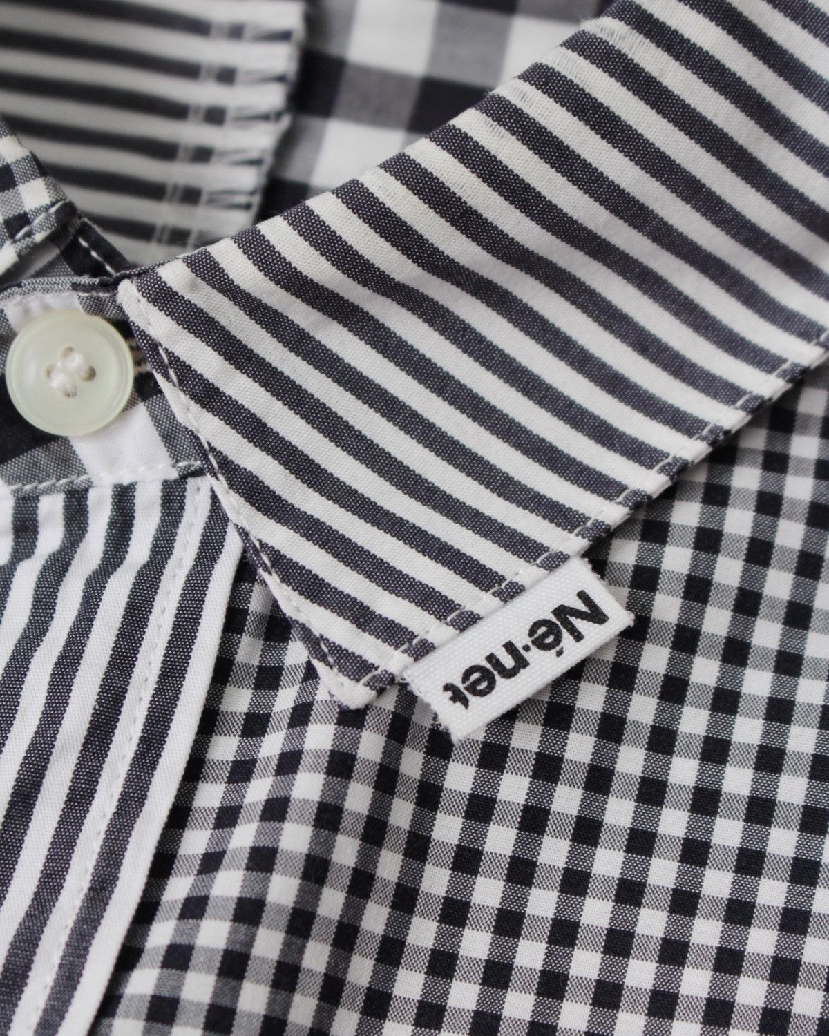 Issey Miyake SS2013 NÉ-NET PATCHWORK CHECK STRIPE SHIRT Size US M / EU 48-50 / 2 - 9 Thumbnail