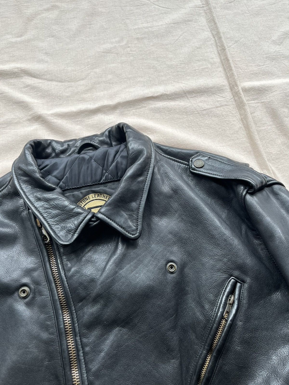 Emporio Armani Emporio Armani 80s 90s Leather Biker Jacket Size US M / EU 48-50 / 2 - 5 Thumbnail
