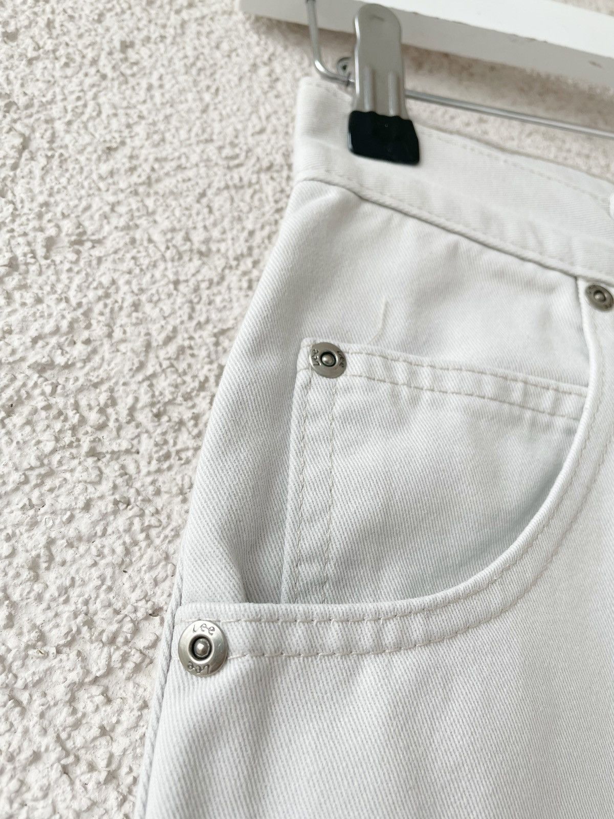 Lee Lee x Pipes Vintage Wide Leg Women White Jeans JNCO Size XS Size 25" / US 0 / IT 36 - 4 Thumbnail