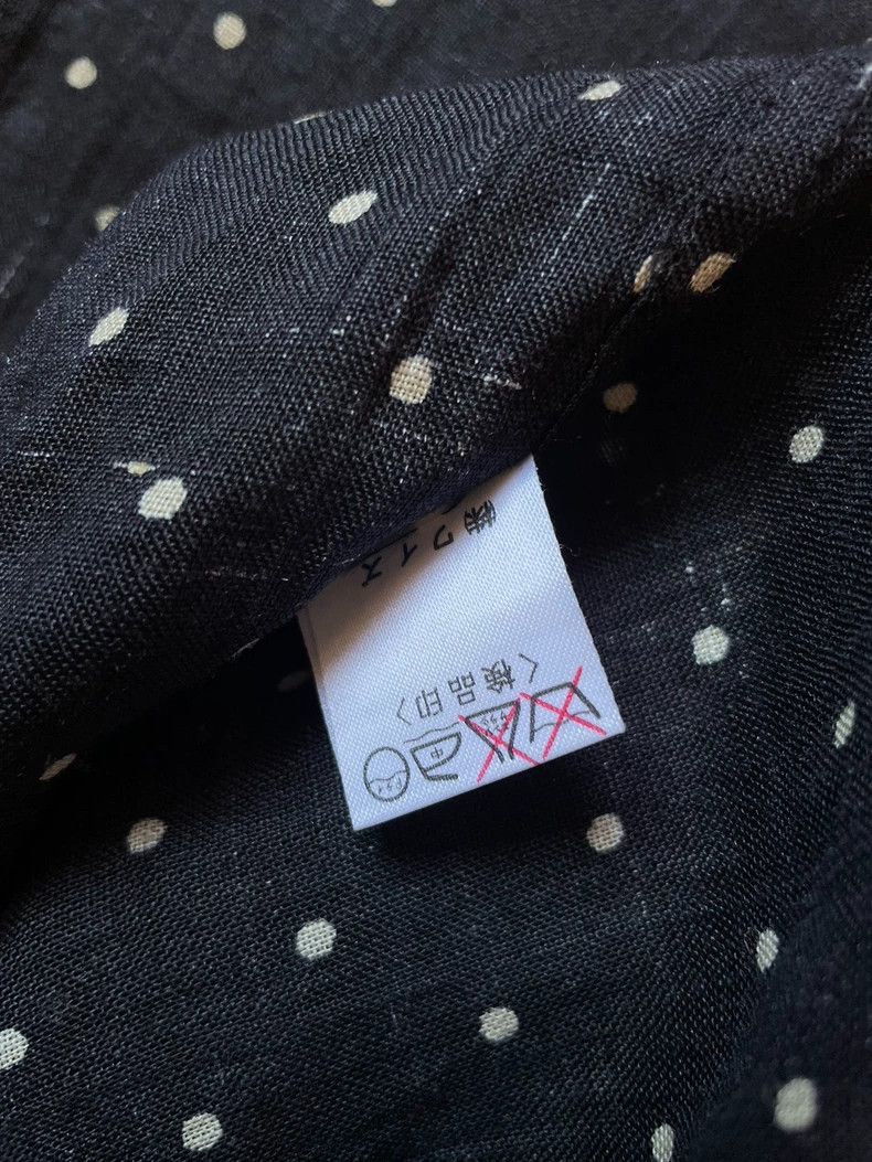 Y's Y's size os 70s Hemp Label Black Polka-dot Water Jade Linen Size US M / EU 48-50 / 2 - 9 Thumbnail