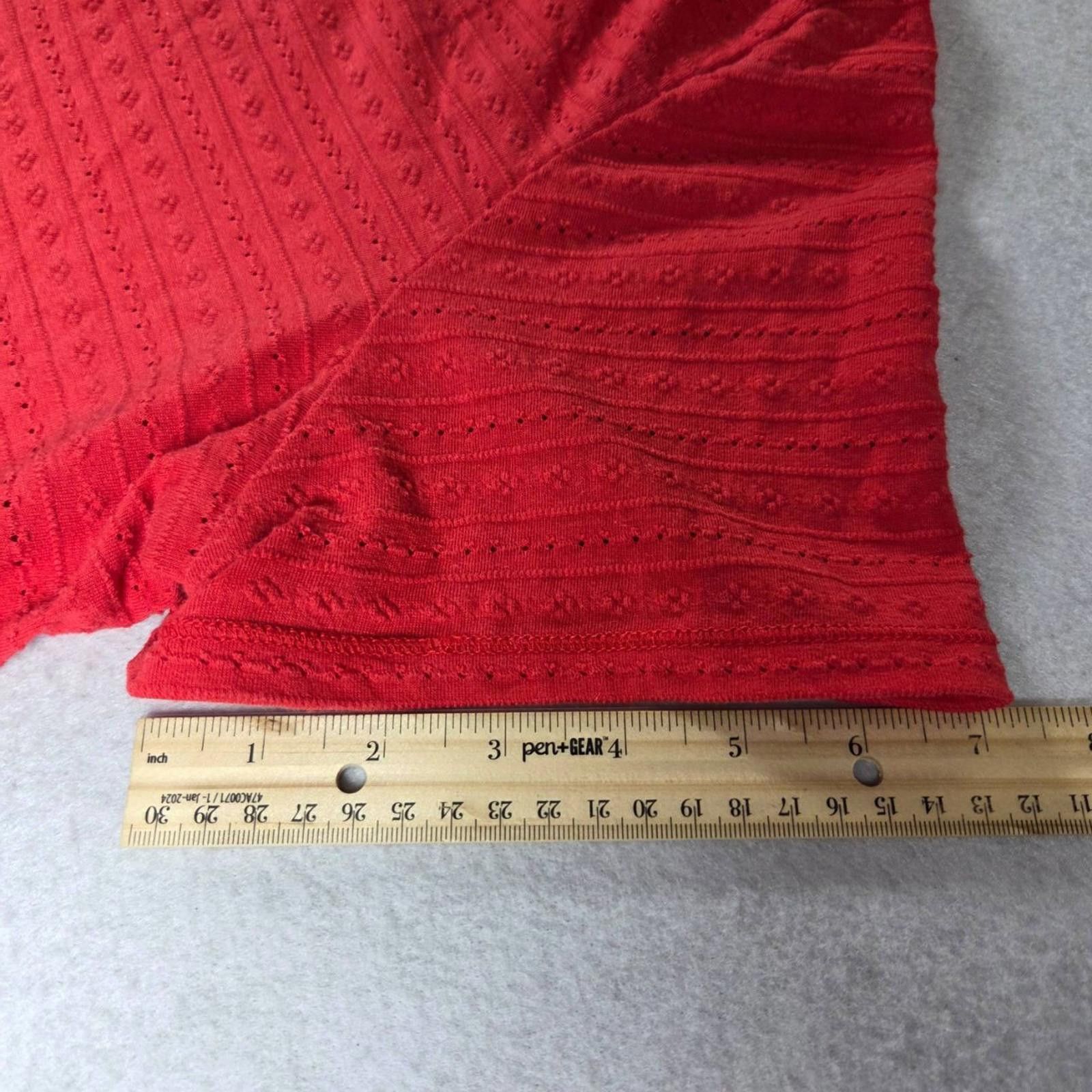 Designer White Stag Womens Short Sleeve Henley Plus 18W/20W Red Top Size XXL / US 16-18 / IT 52-54 - 10 Thumbnail