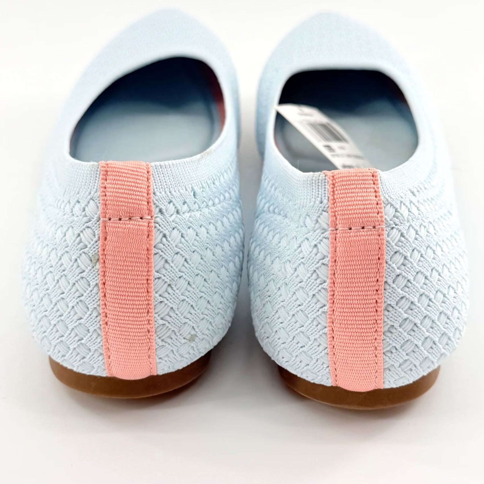 Vintage Falls Creek Phoebe Knit Ballet Flat Womens Light Blue Memory Foam Slips On Pointed Toe Casual Workwear Travel 8 US Womens Size US 8 / IT 38 - 5 Thumbnail