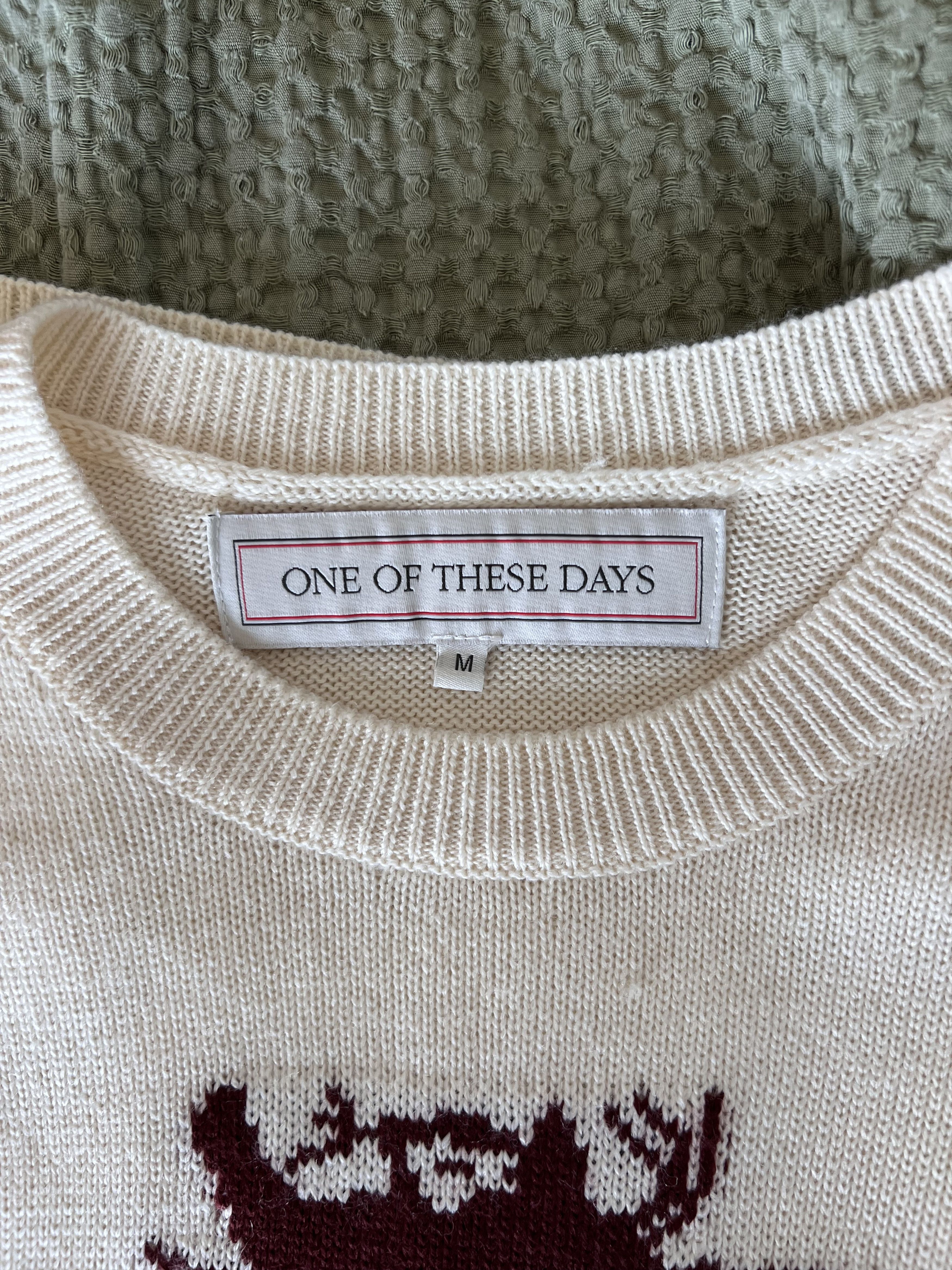 One of These Days One Of These Days Running Horse Knit Sweater in White Size US M / EU 48-50 / 2 - 7 Thumbnail