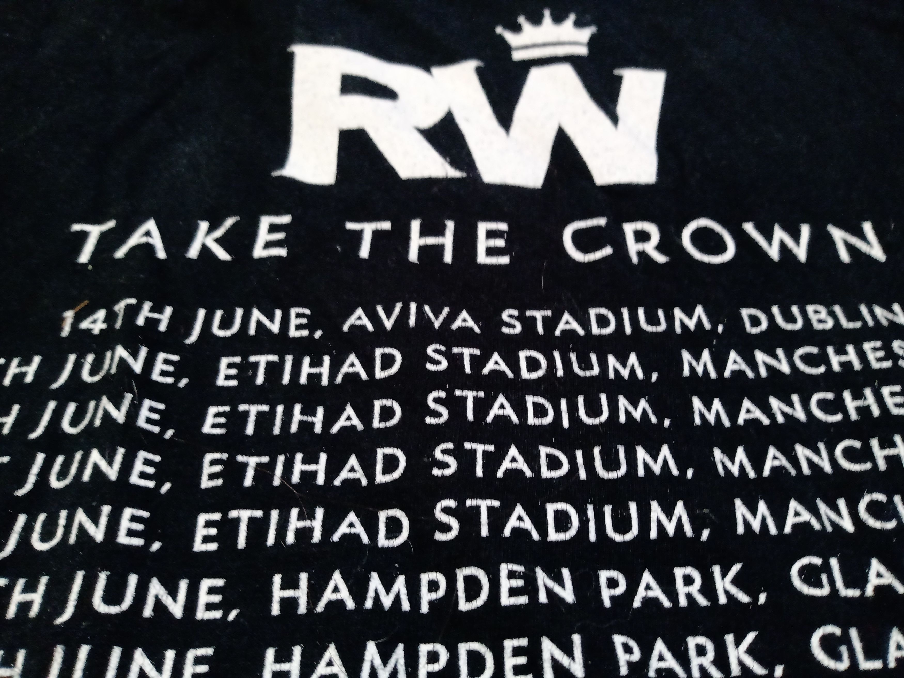 Vintage Robbie Williams Take the Crown Stadium Tour 2013 Shirt Size US L / EU 52-54 / 3 - 7 Thumbnail
