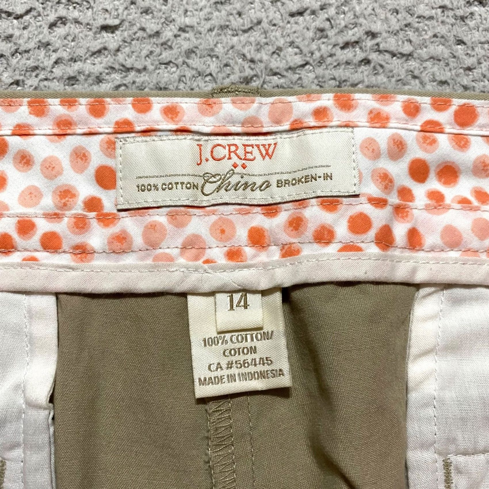J.Crew J.CREW Shorts Beige 100% Cotton Mid Rise 14 Short Pockets Inseam 4" Casual Women / Beige / J.CREW / 14 / Regular / Solid / Vintage: No Size 36" / US 14 / IT 50 - 3 Thumbnail